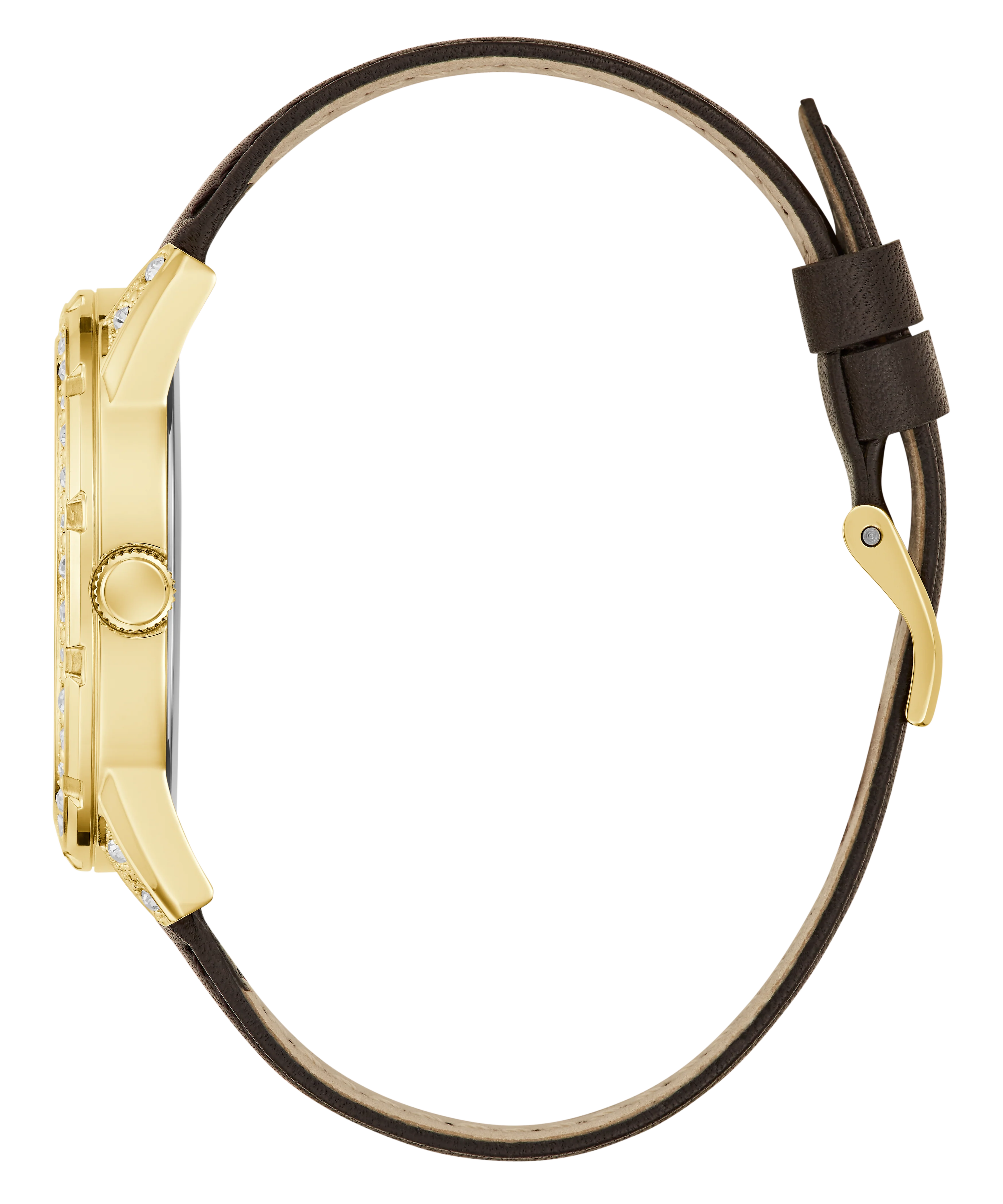 GUESS Ladies Gold Tone Analog Watch Gift Set