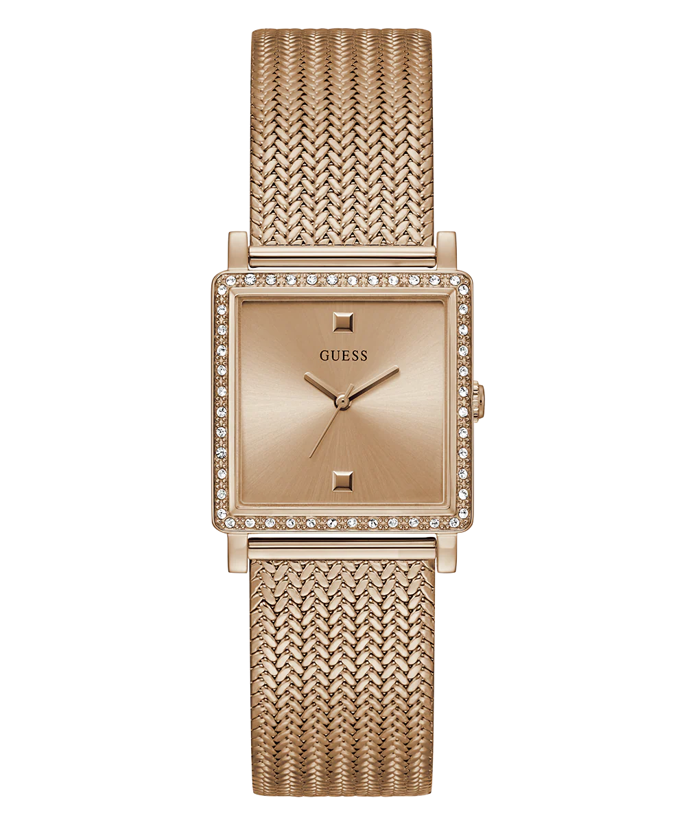 GUESS Ladies Rose Gold Tone Analog Watch