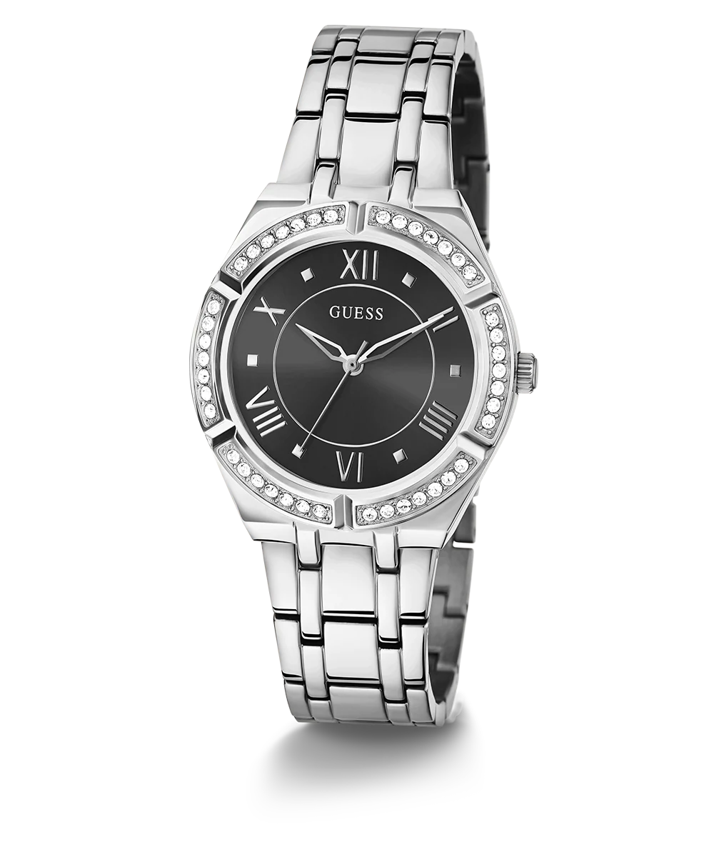 GUESS Ladies Silver Tone Analog Watch