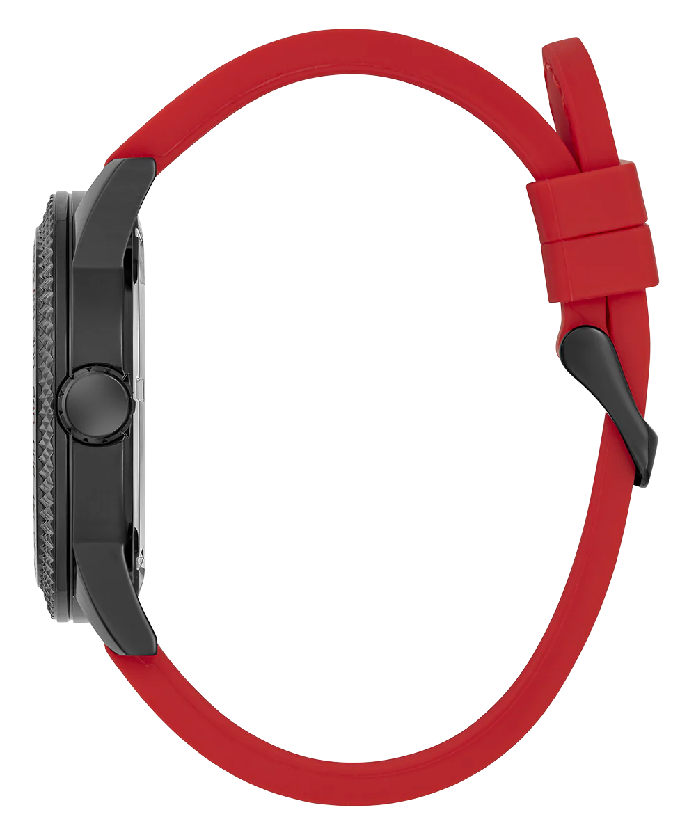 GUESS Mens Red Black Analog Watch