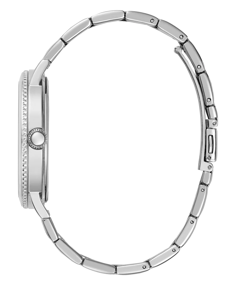 GUESS Mens Silver Tone Analog Watch