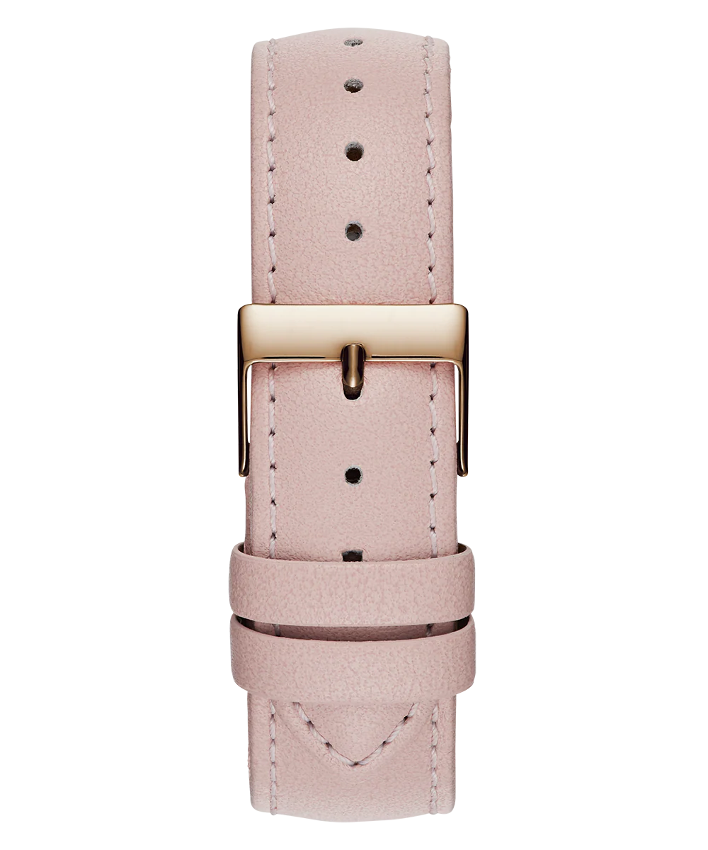 GUESS Ladies Pink Rose Gold Tone Analog Watch