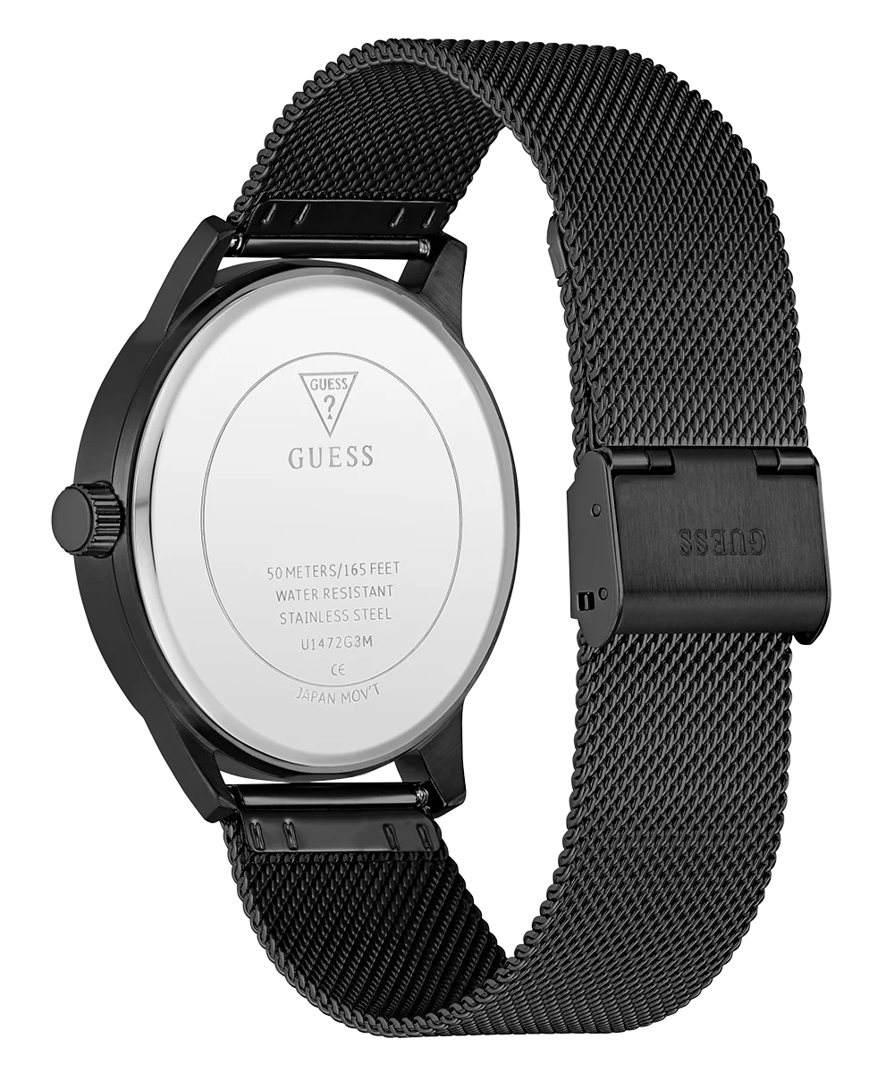 GUESS Mens Black Analog Watch