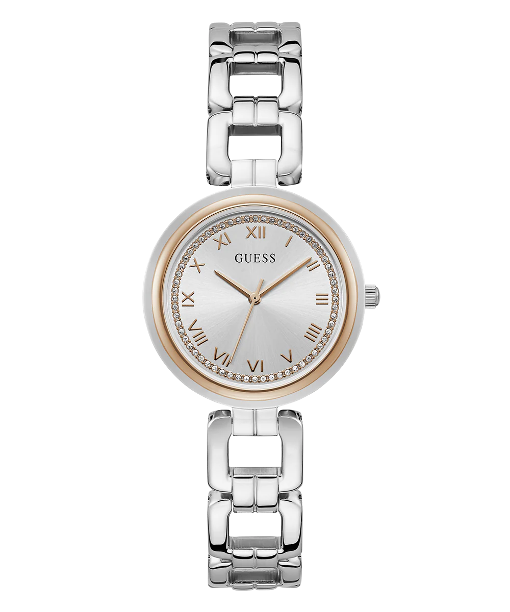GUESS Ladies Silver 2-tone Analog Watch
