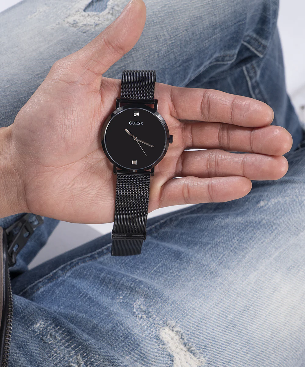 GUESS Mens Black Analog Watch