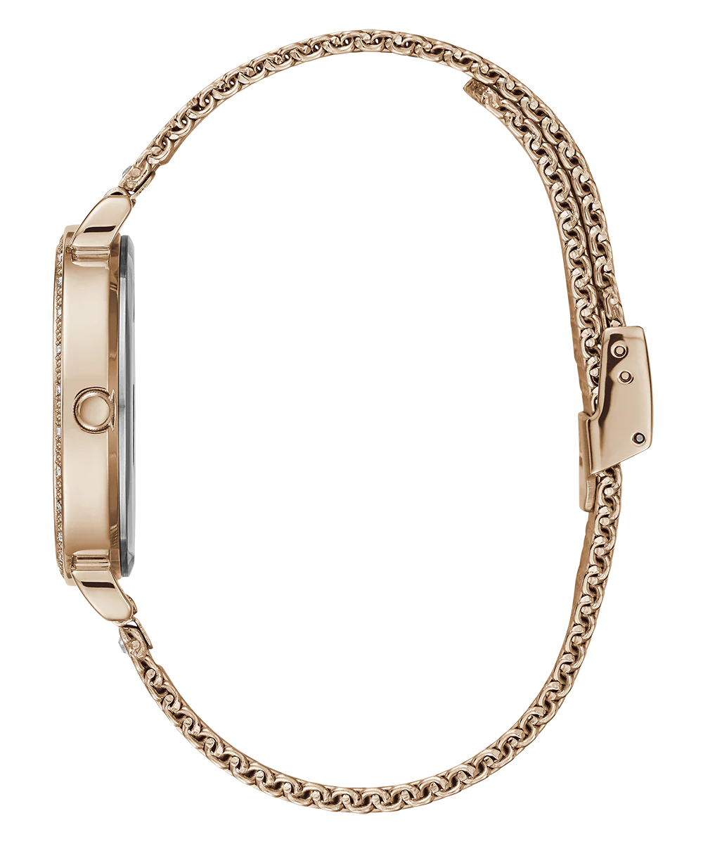 GUESS Ladies Rose Gold Tone Analog Watch