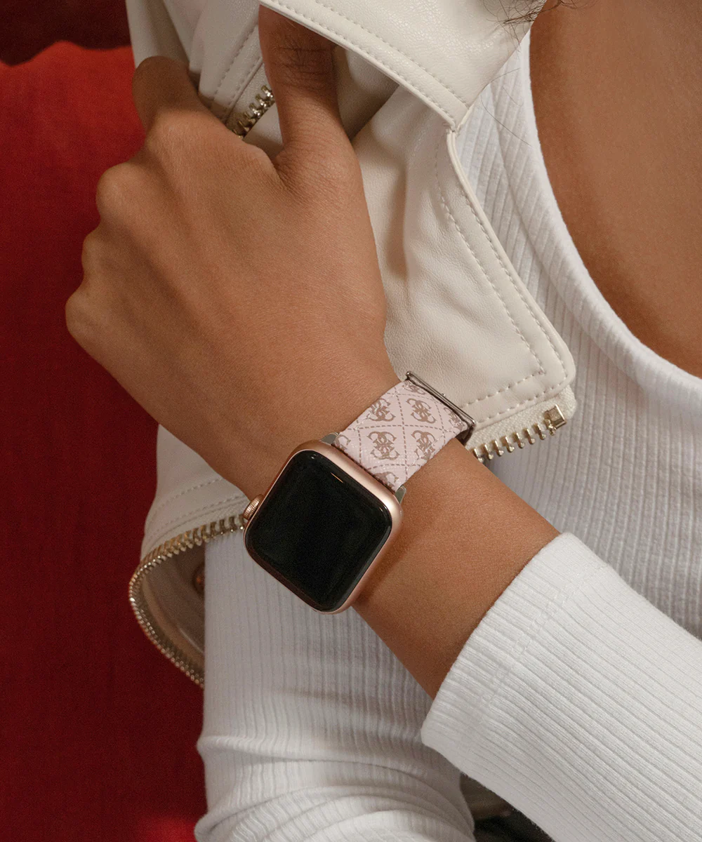 GUESS Logo Leather Band for Apple 38-40 mm Watch
