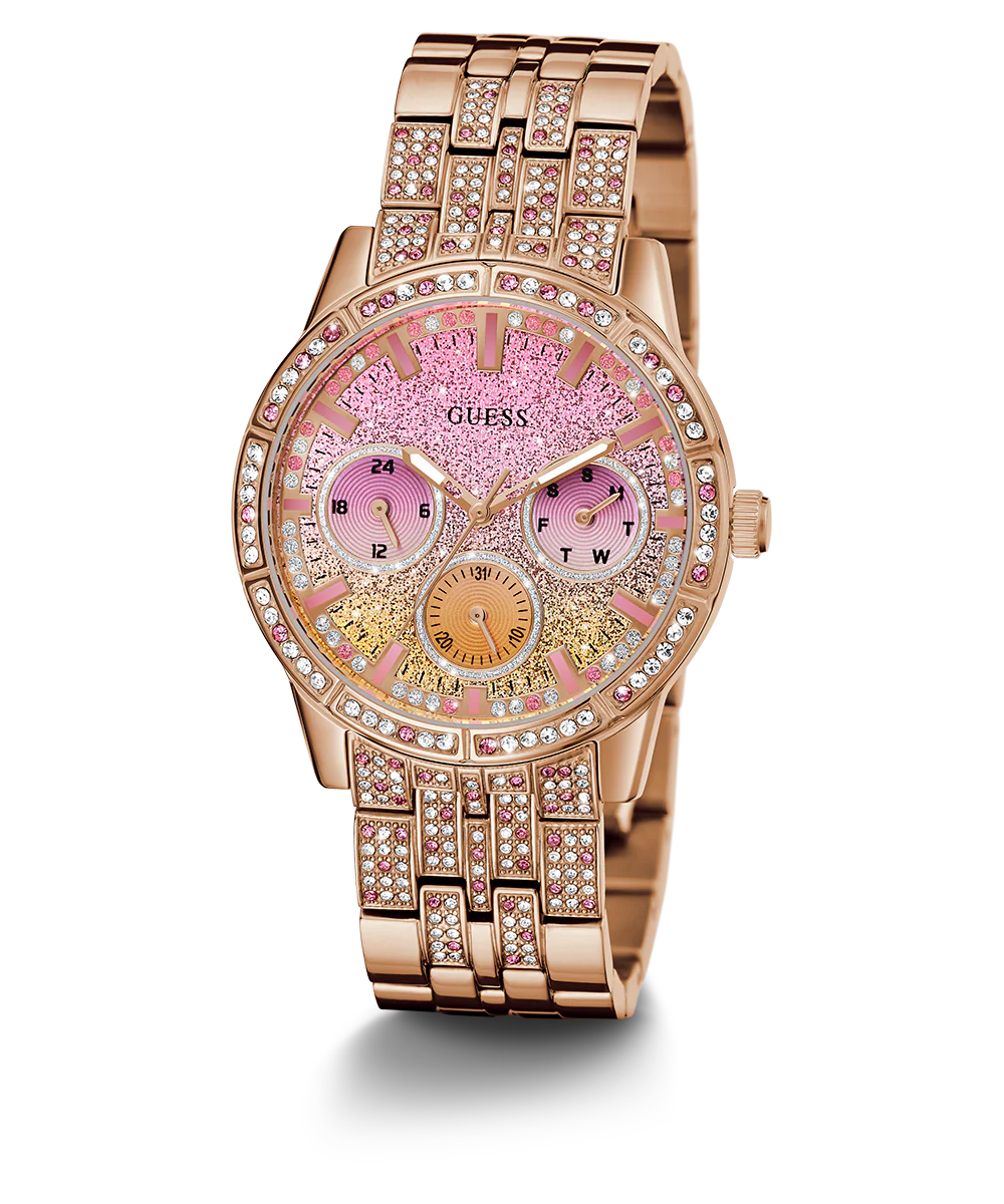 GUESS Ladies Rose Gold Tone Multi-function Watch