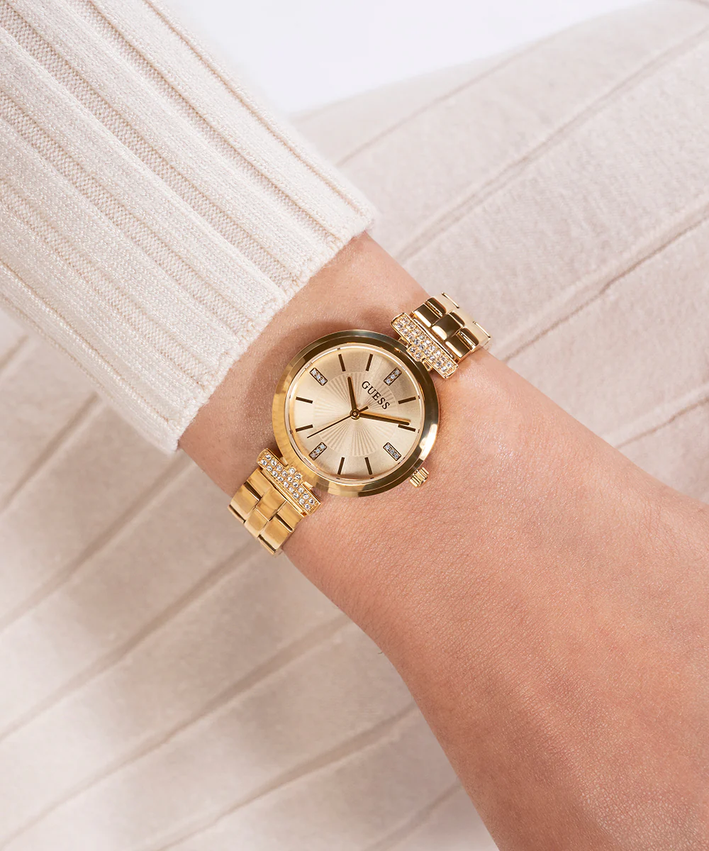 GUESS Ladies Gold Tone Analog Watch