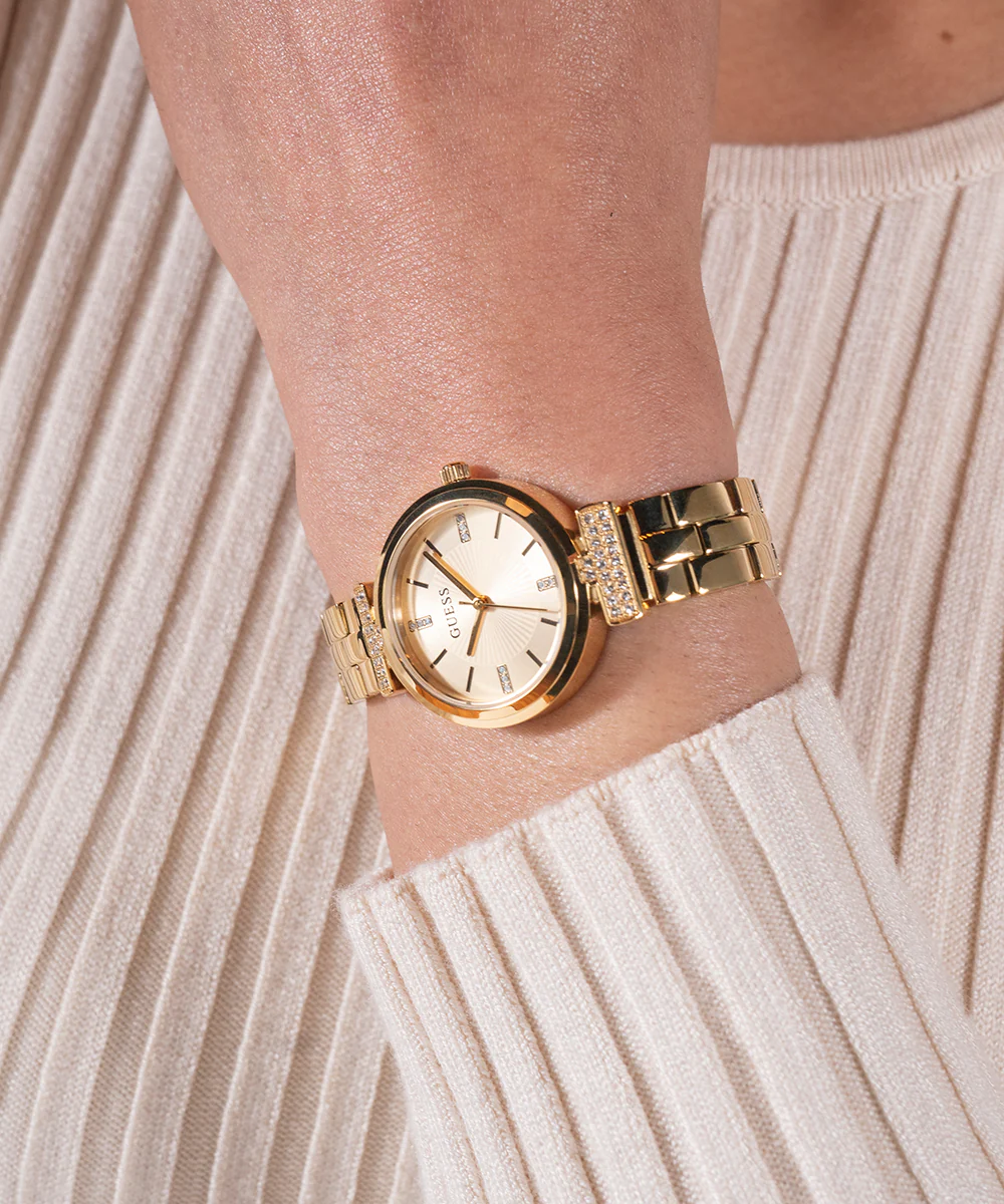GUESS Ladies Gold Tone Analog Watch