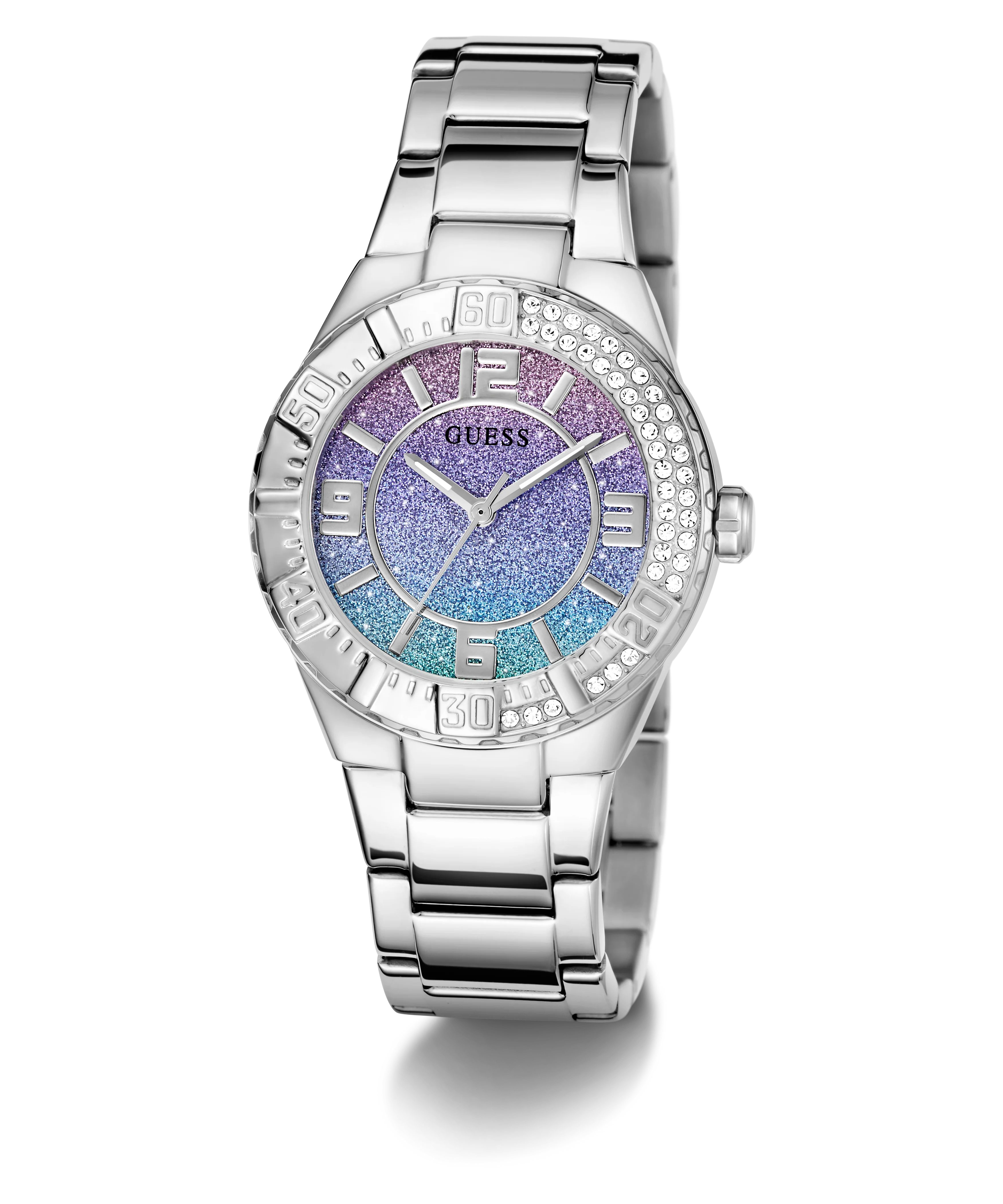 471-guess-ladies-silver-tone-multi-function-watch-1.webp GUESS Ladies Silver Tone Multi-function Watch