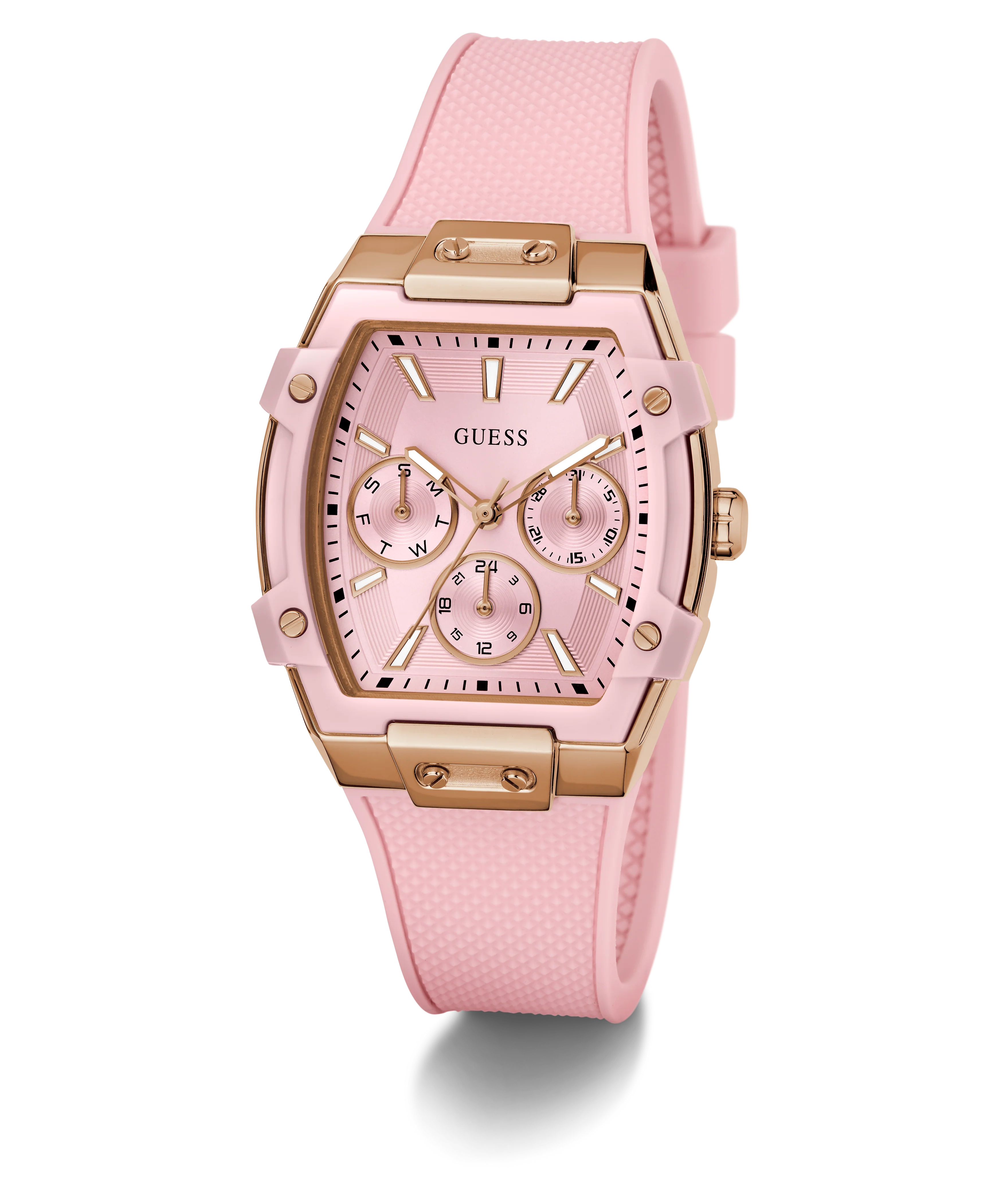 472-guess-ladies-sparkling-pink-rose-gold-tone-multi-function-watch-1.webp GUESS Ladies Sparkling Pink Rose Gold Tone Multi-function Watch
