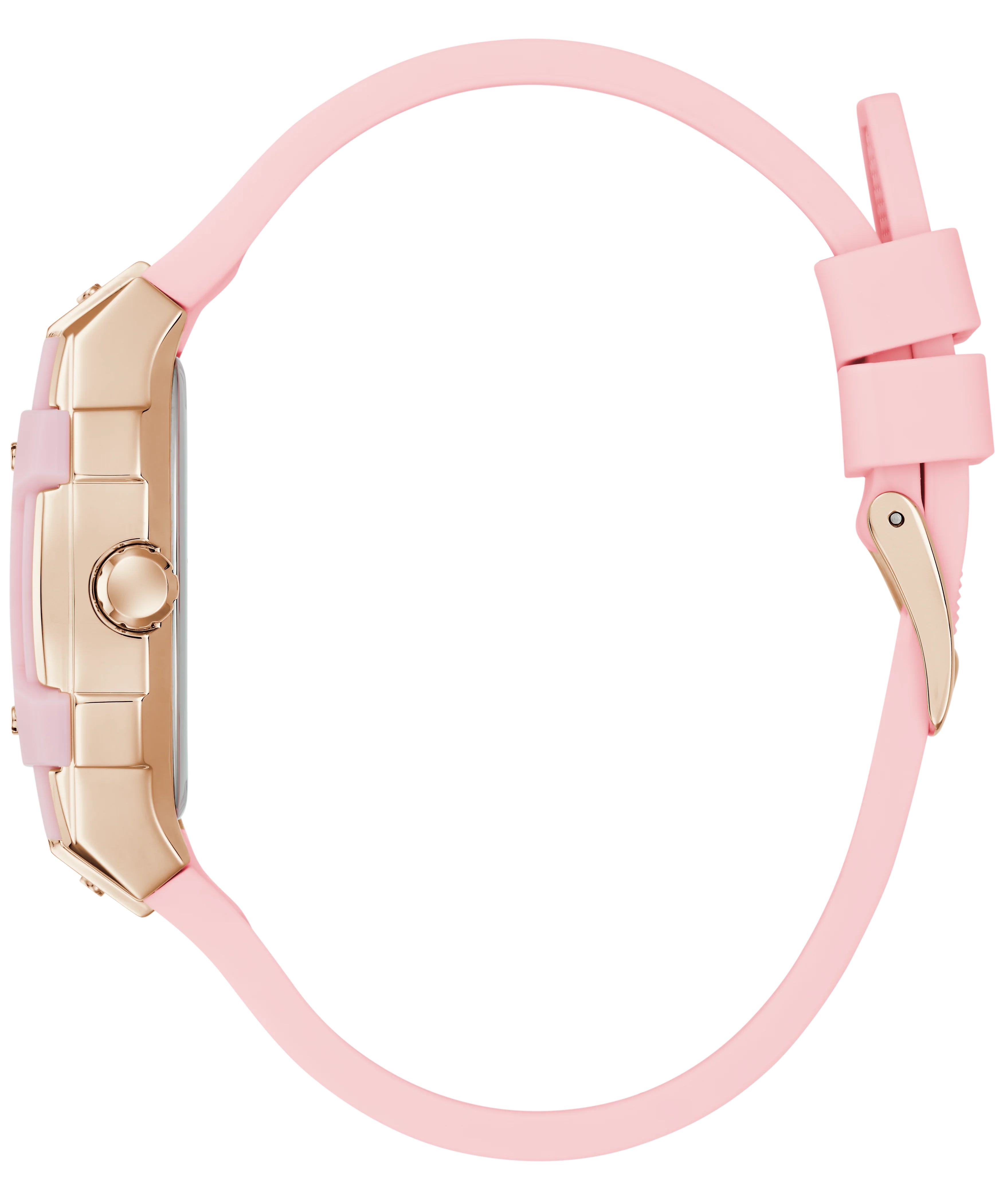 GUESS Ladies Sparkling Pink Rose Gold Tone Multi-function Watch
