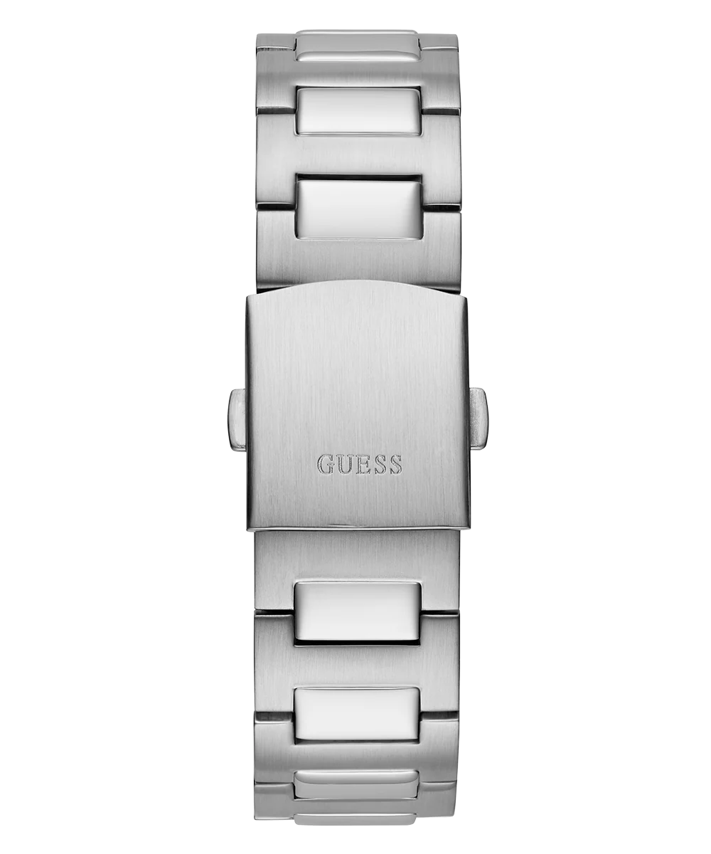 GUESS Mens Silver Tone Multi-function Watch