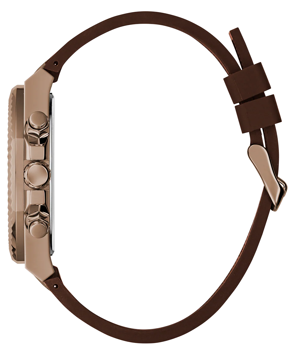 GUESS Mens Equity Brown Coffee Multi-function Watch