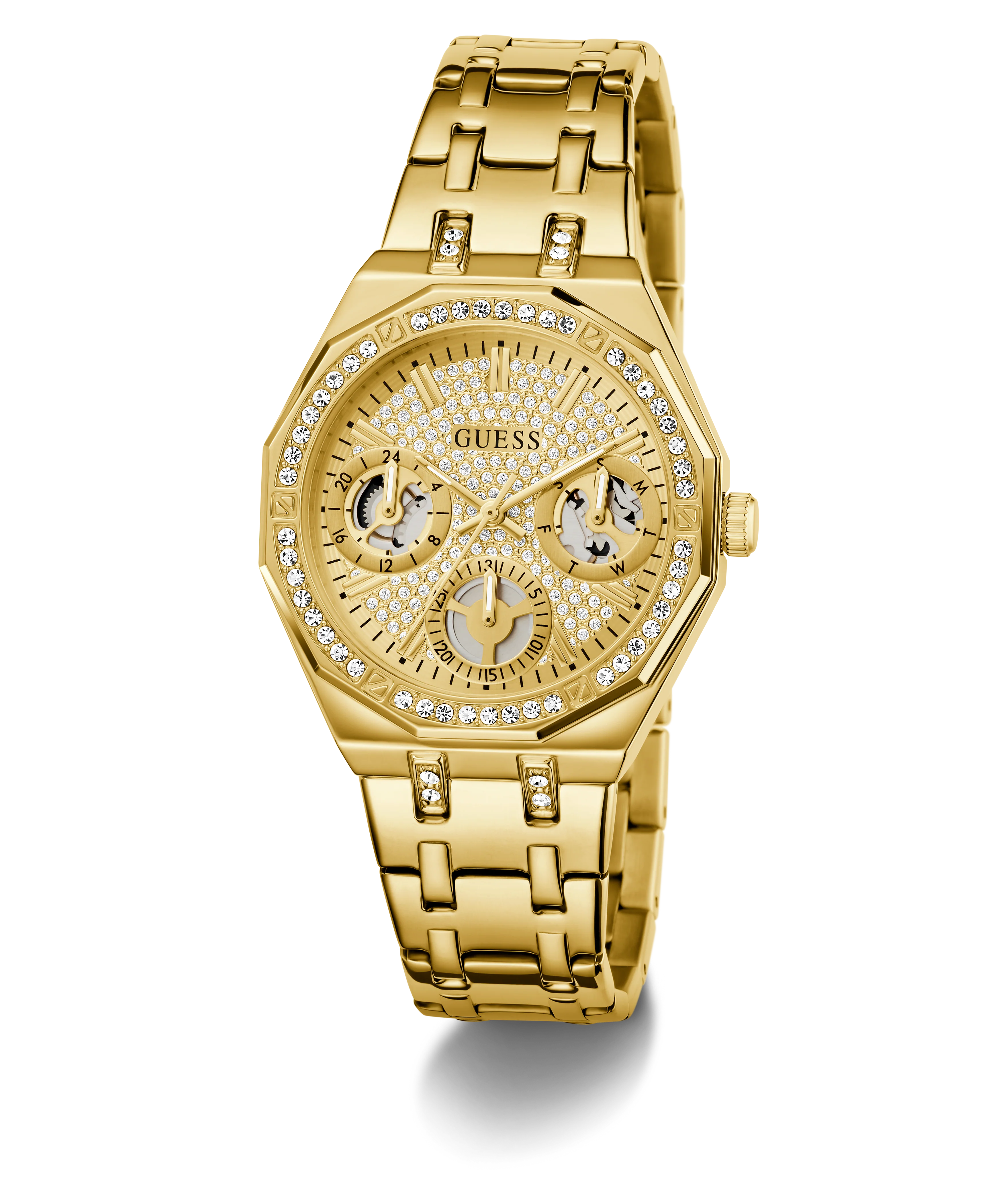 GUESS Ladies Gold Tone Multi-function Watch