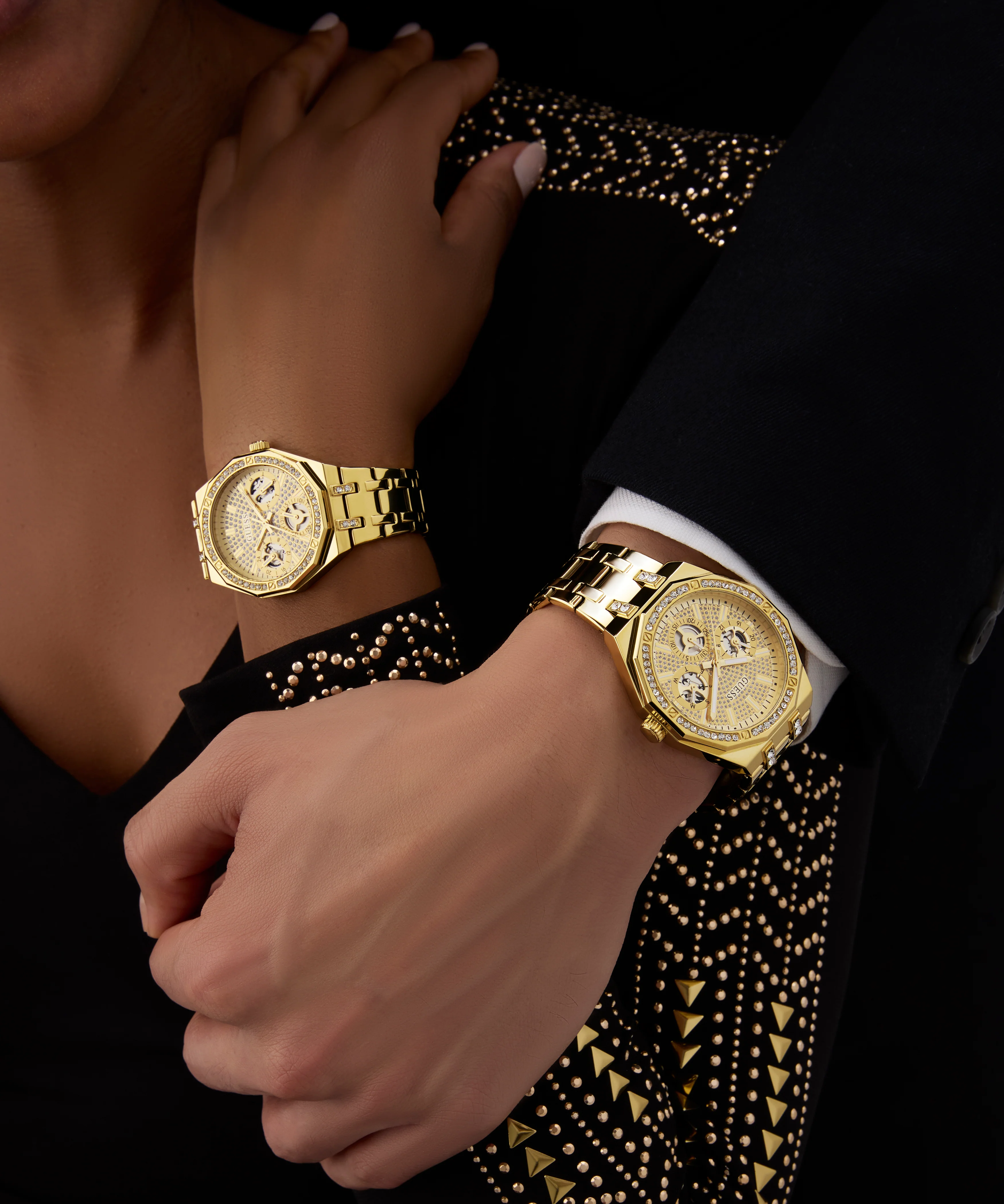 GUESS Ladies Gold Tone Multi-function Watch