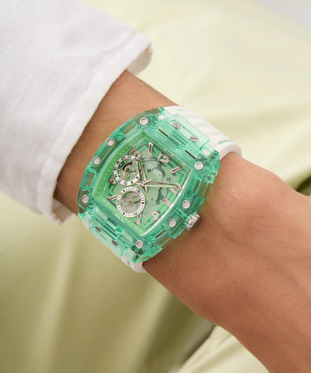 480-guess-mens-white-green-multi-function-watch-5.webp GUESS Mens White Green Multi-function Watch