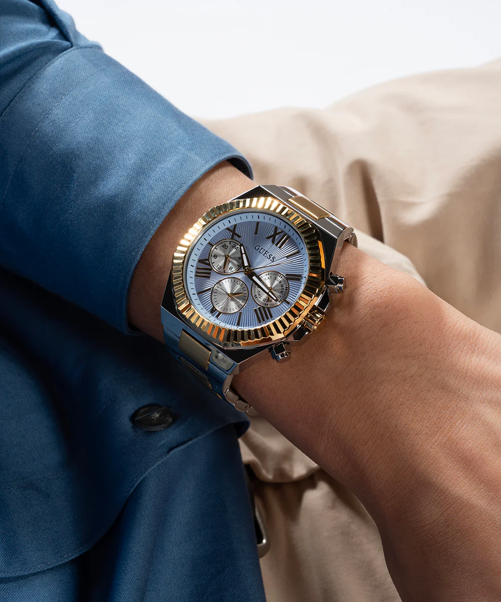 GUESS Equity Mens 2-Tone Multi-function Watch