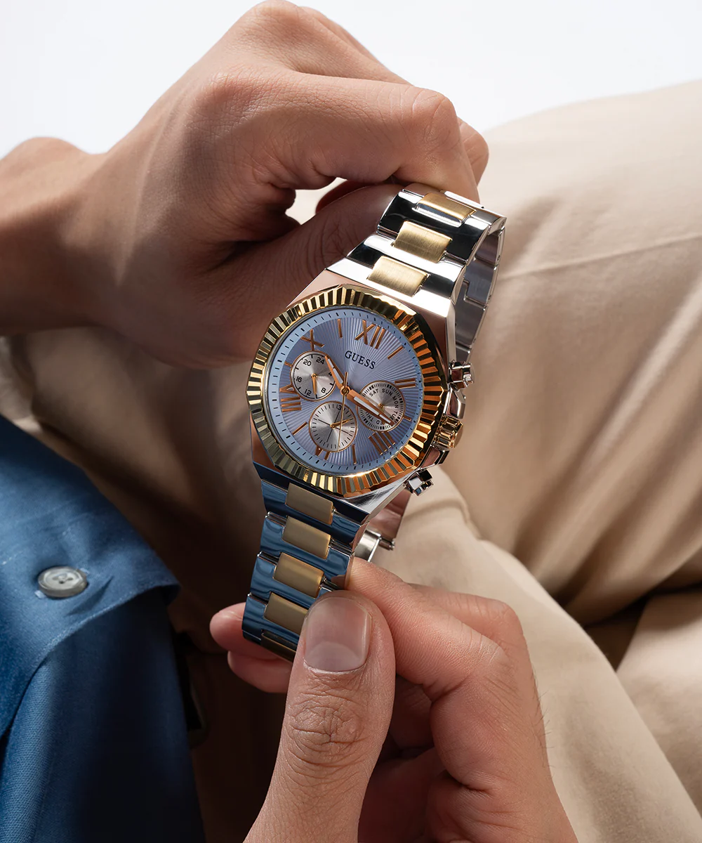 GUESS Equity Mens 2-Tone Multi-function Watch