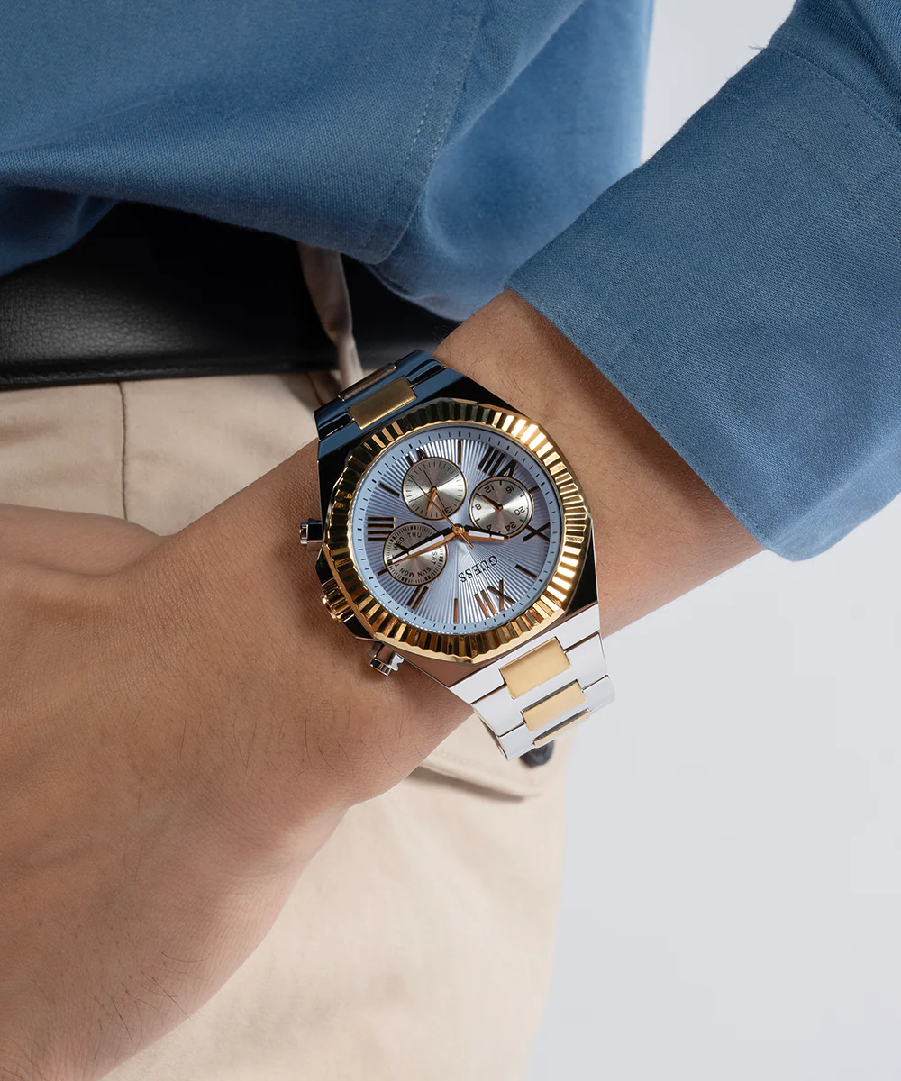 GUESS Equity Mens 2-Tone Multi-function Watch