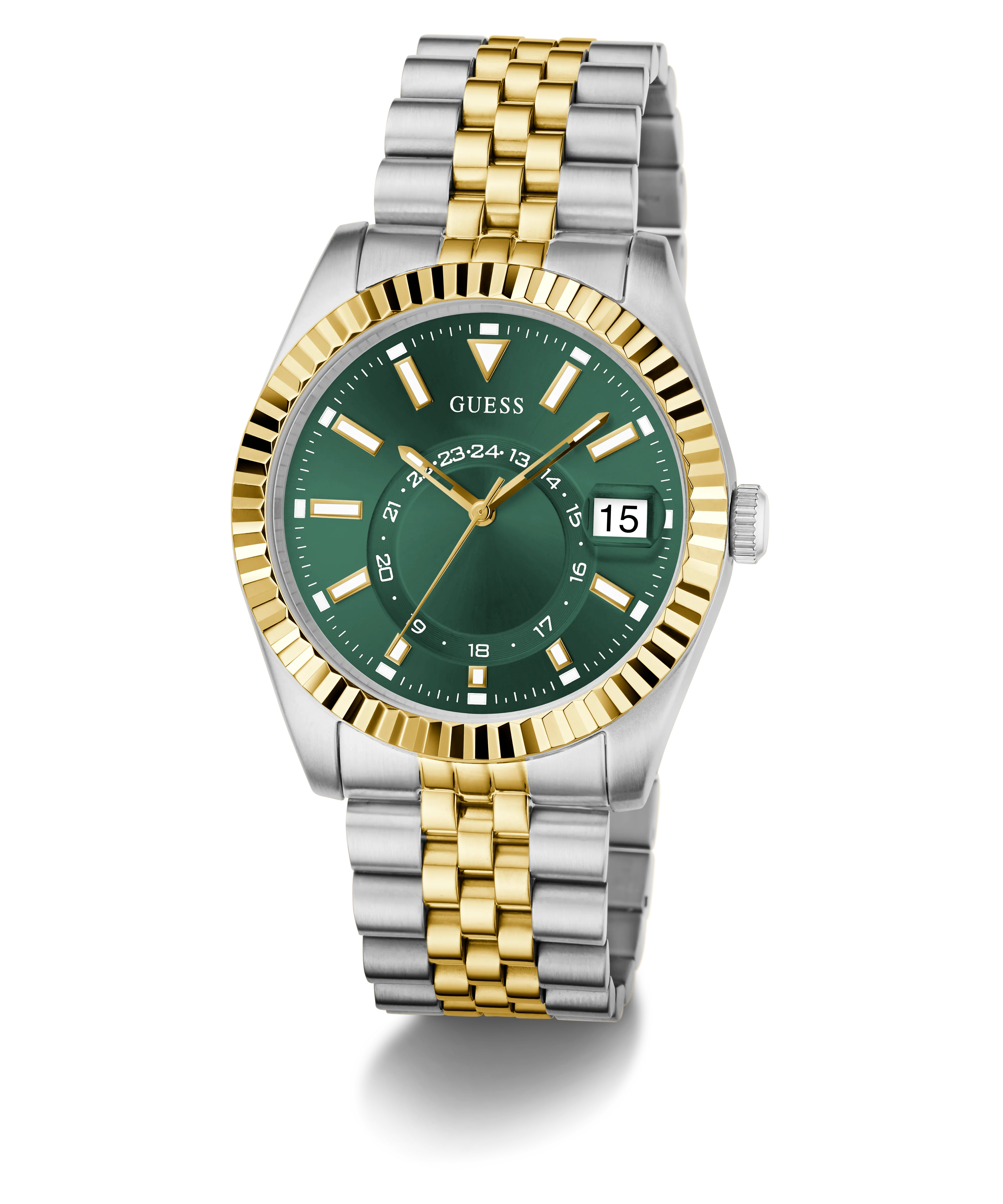 GUESS Mens Jaden 2-Tone Multi-function Date Watch