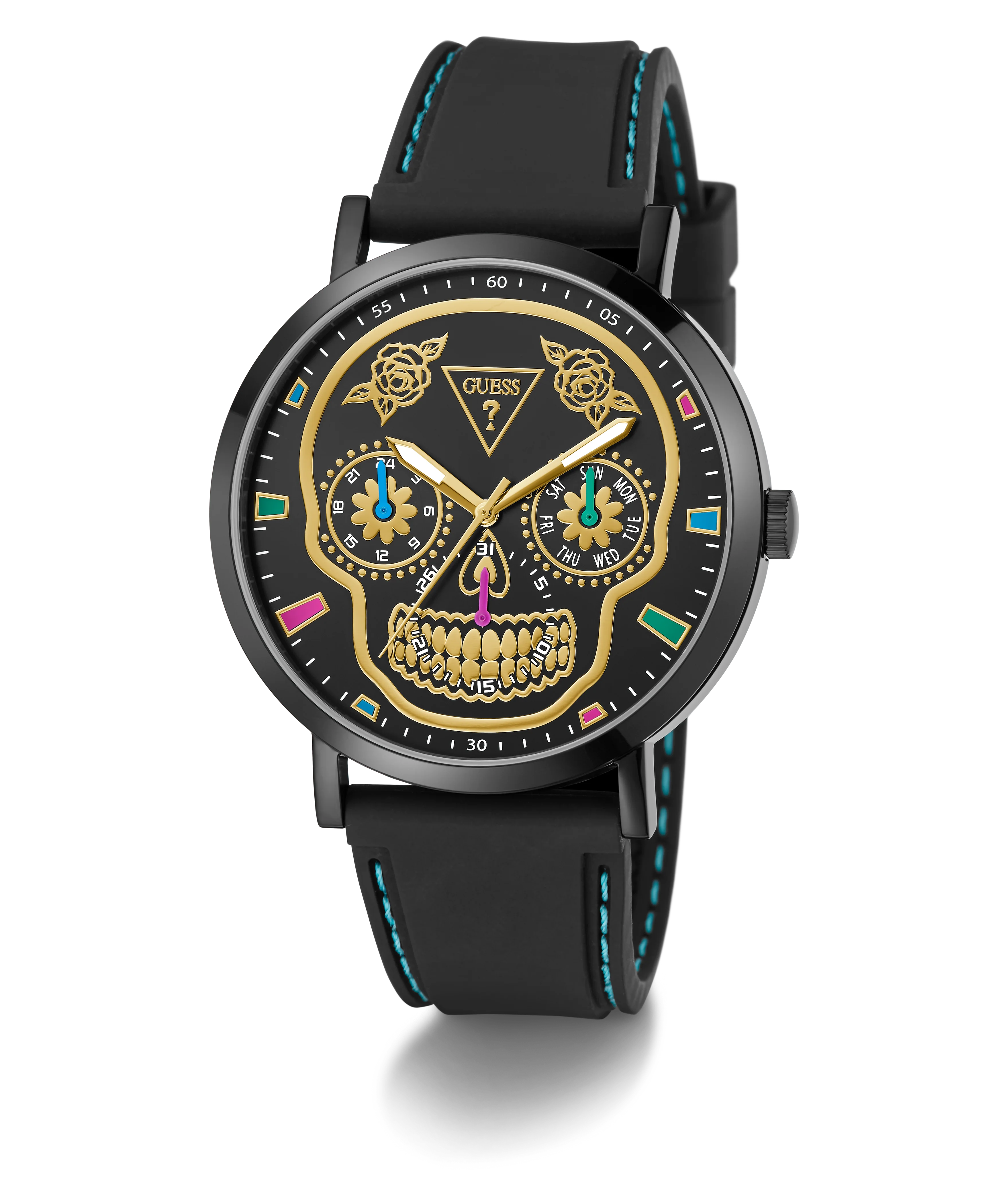 492-guess-mens-day-of-the-dead-black-multi-function-watch-1.webp GUESS Mens Day Of The Dead Black Multi-function Watch