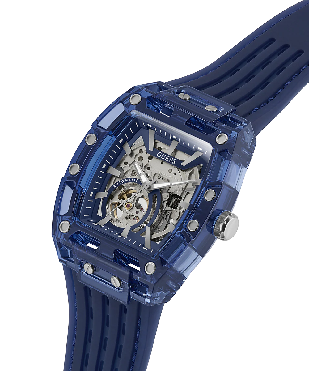 GUESS Mens Blue Analog Watch