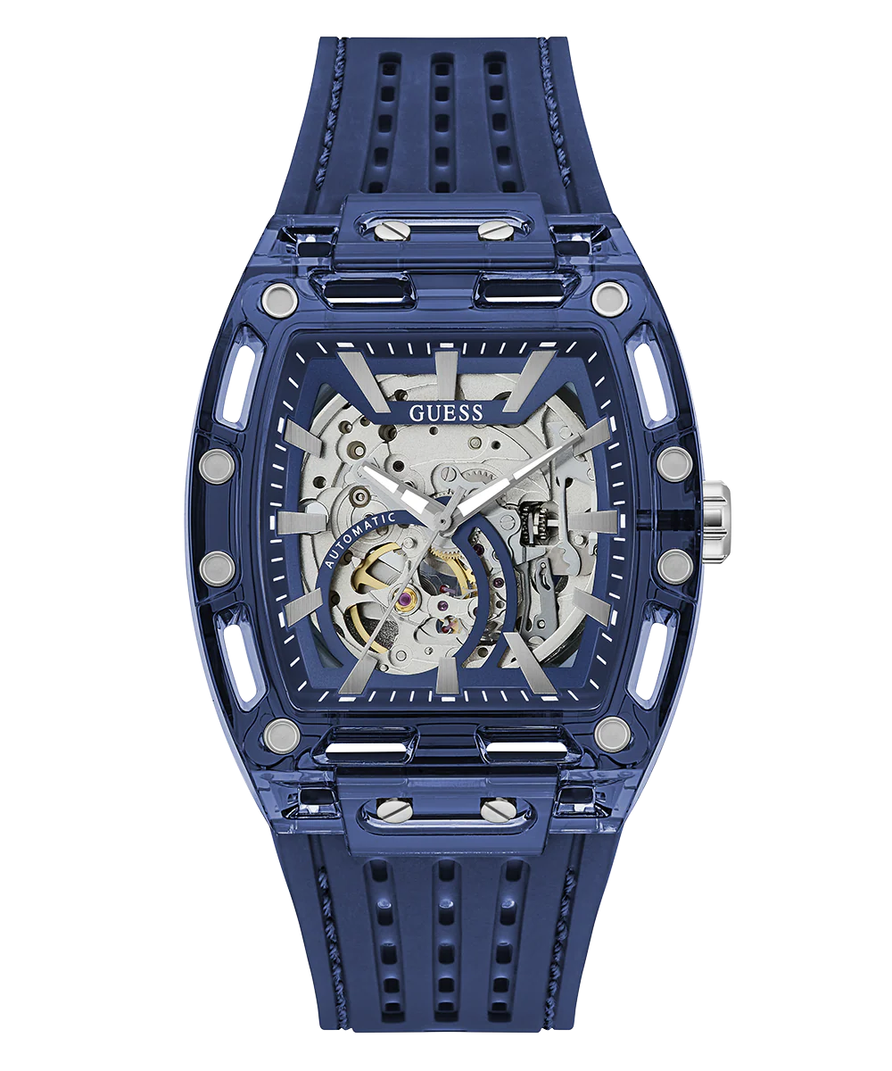 GUESS Mens Blue Analog Watch