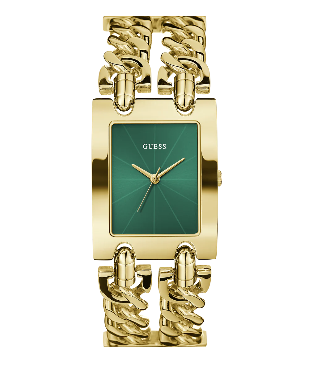 GUESS Mod Heavy Metal Ladies Gold Tone Analog Watch