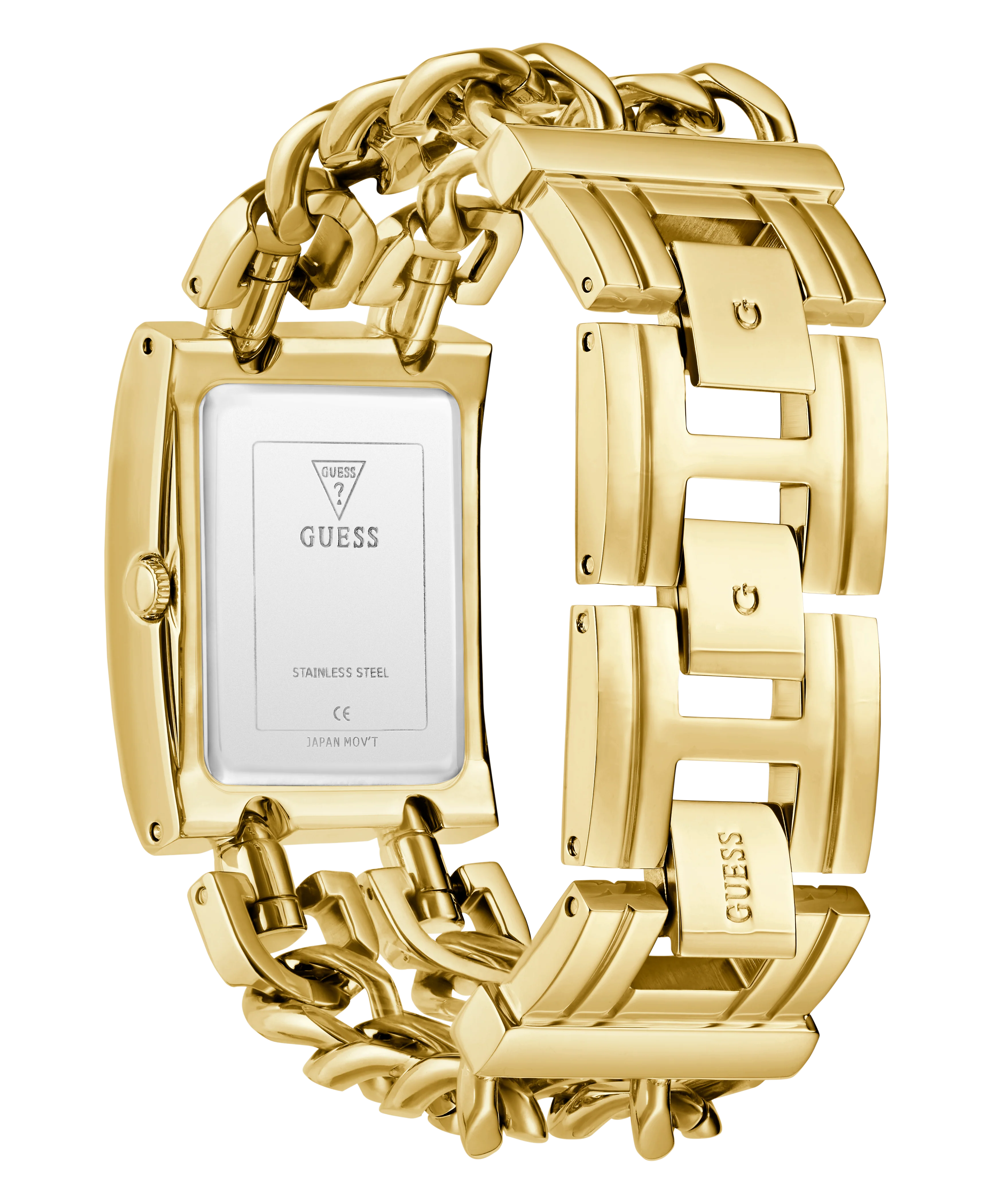 GUESS Mod Heavy Metal Ladies Gold Tone Analog Watch