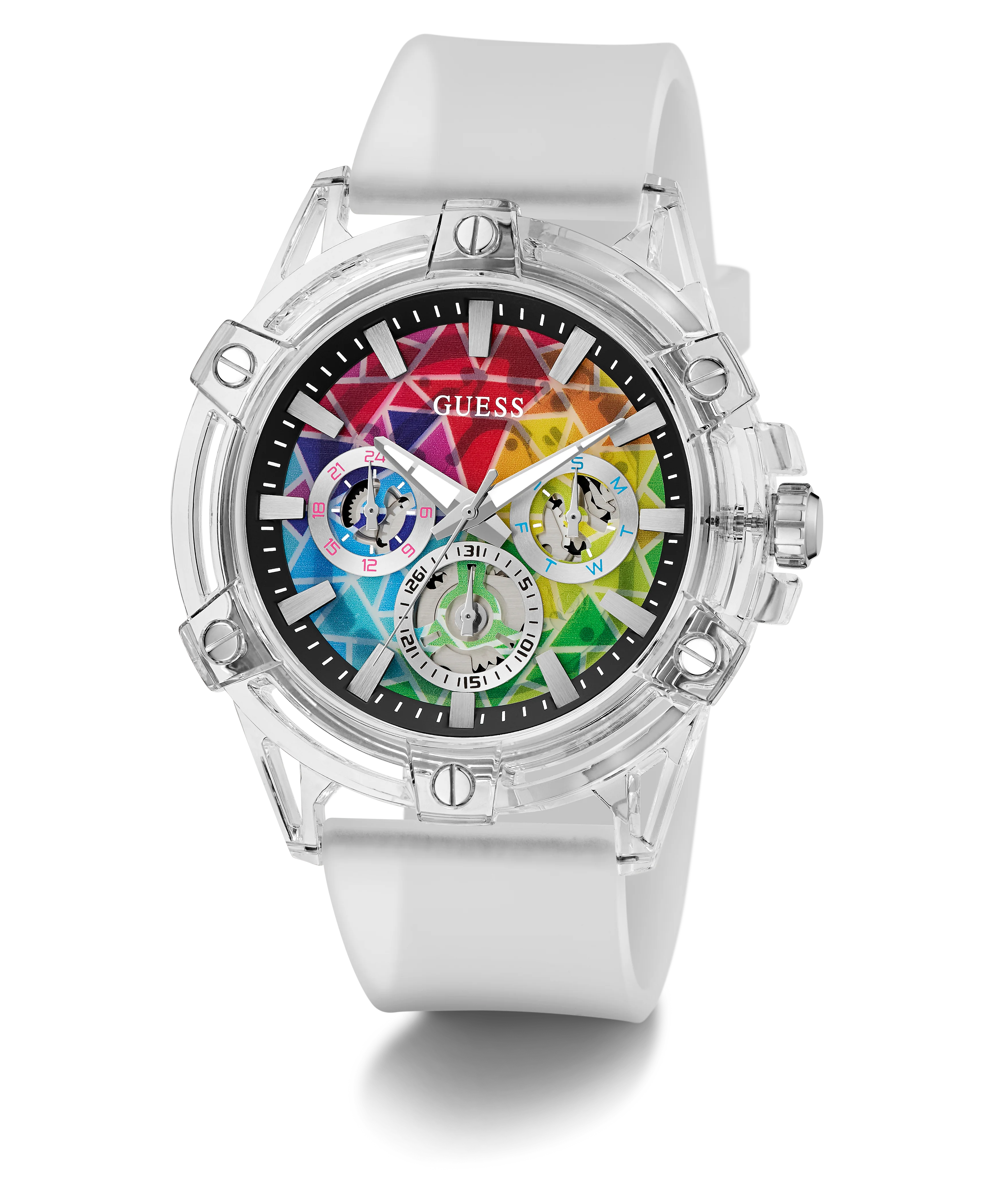GUESS Pride Limited Edition Clear Multi-function Watch