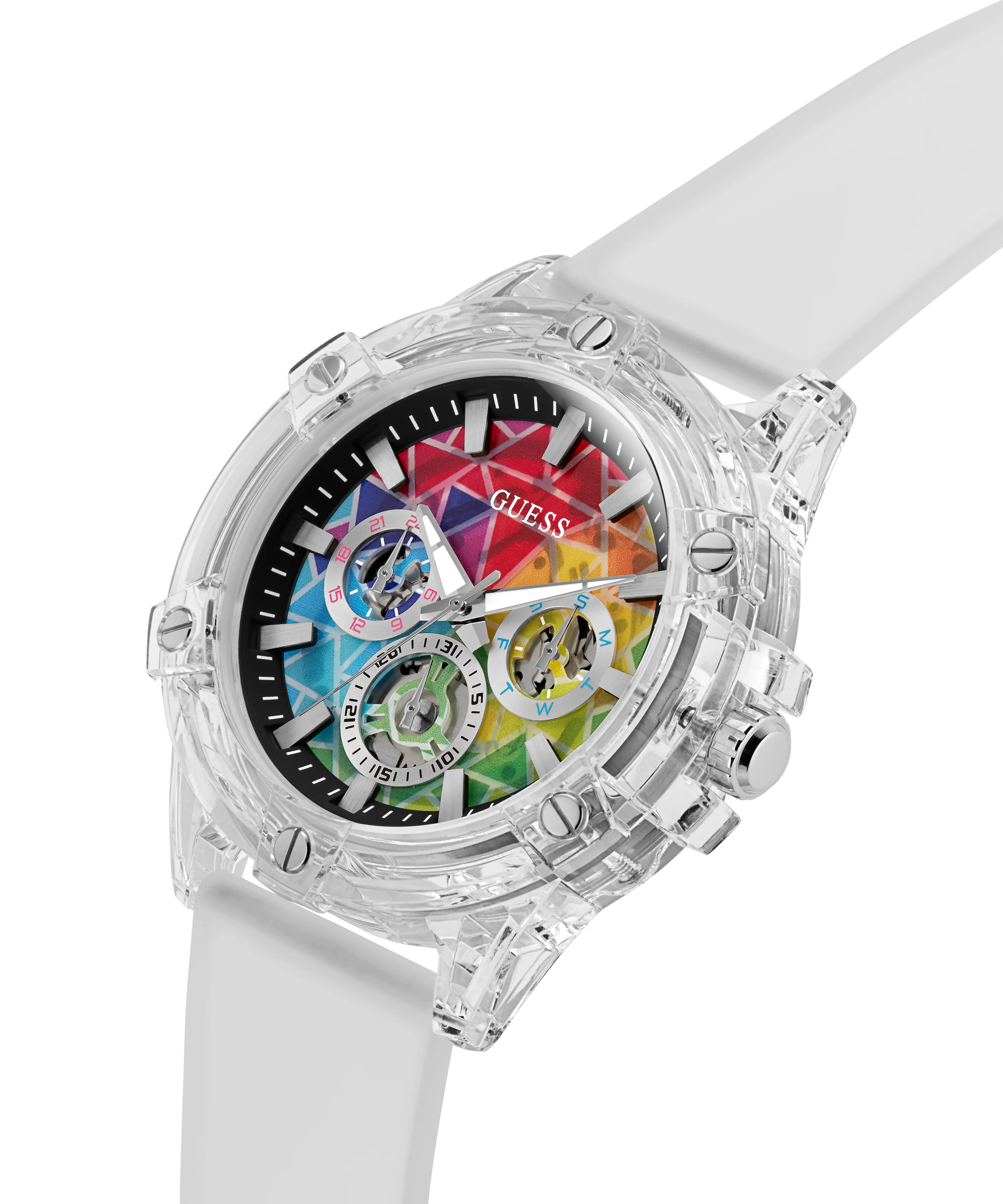 GUESS Pride Limited Edition Clear Multi-function Watch