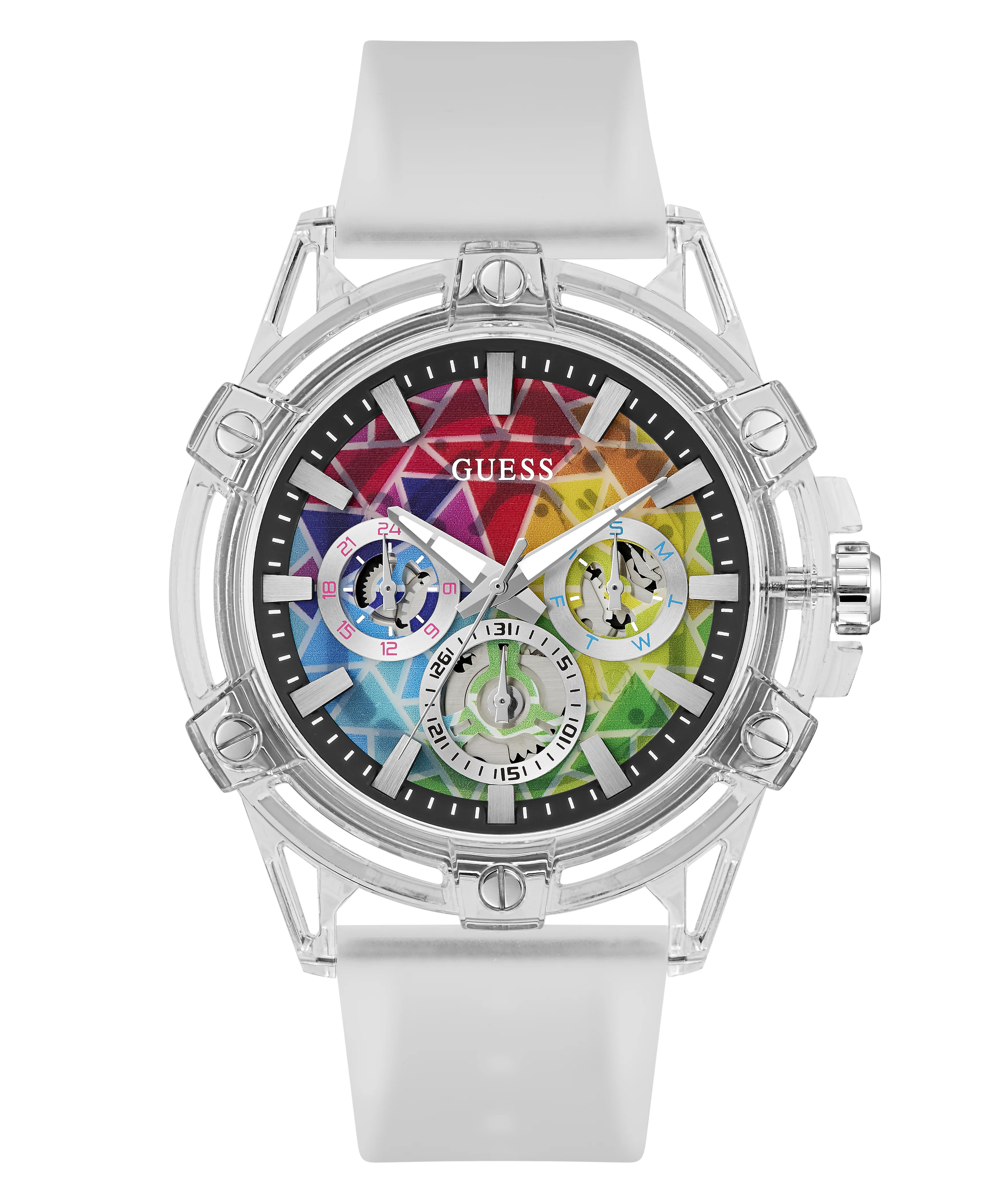 GUESS Pride Limited Edition Clear Multi-function Watch
