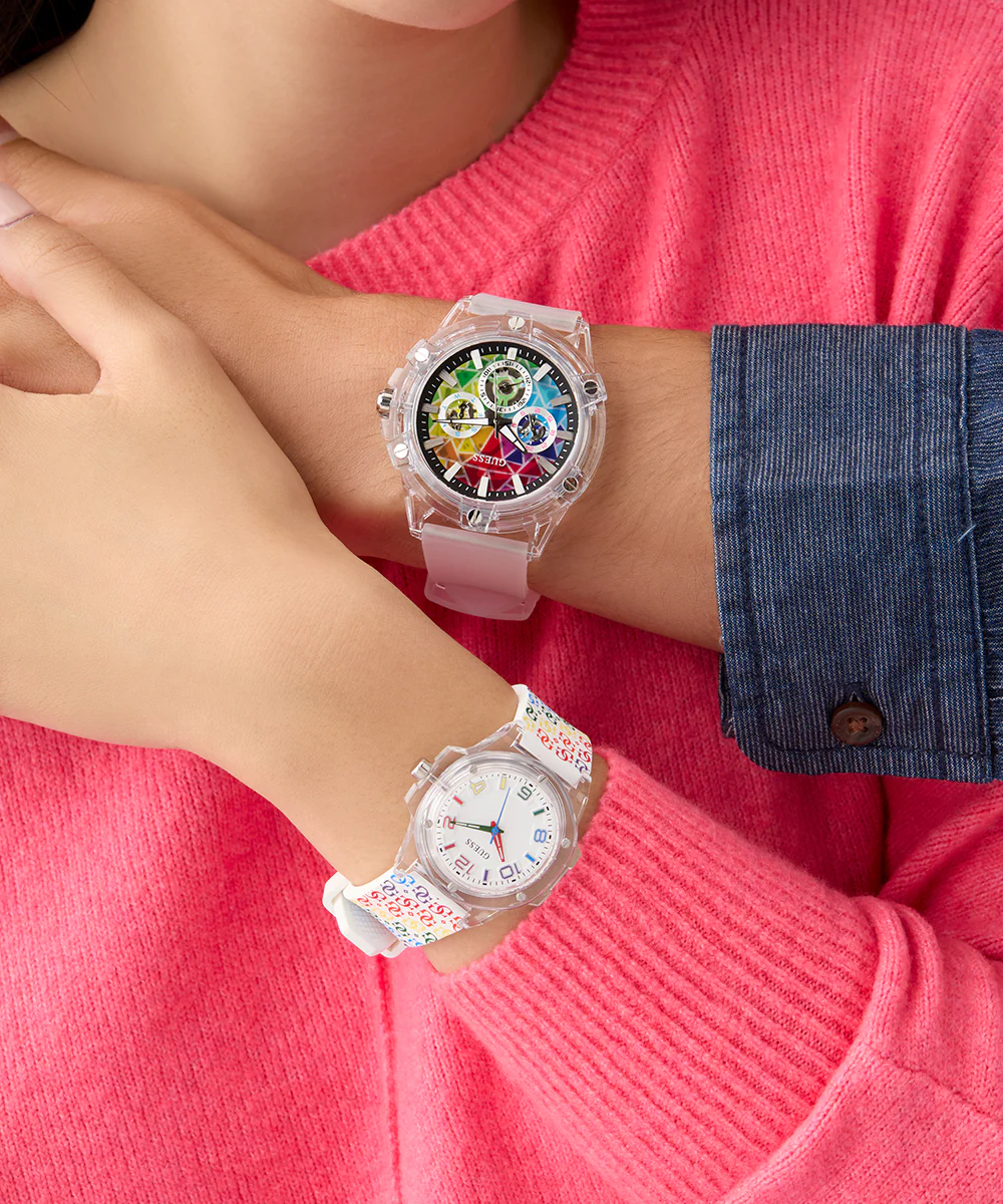 GUESS Pride Limited Edition Clear Multi-function Watch