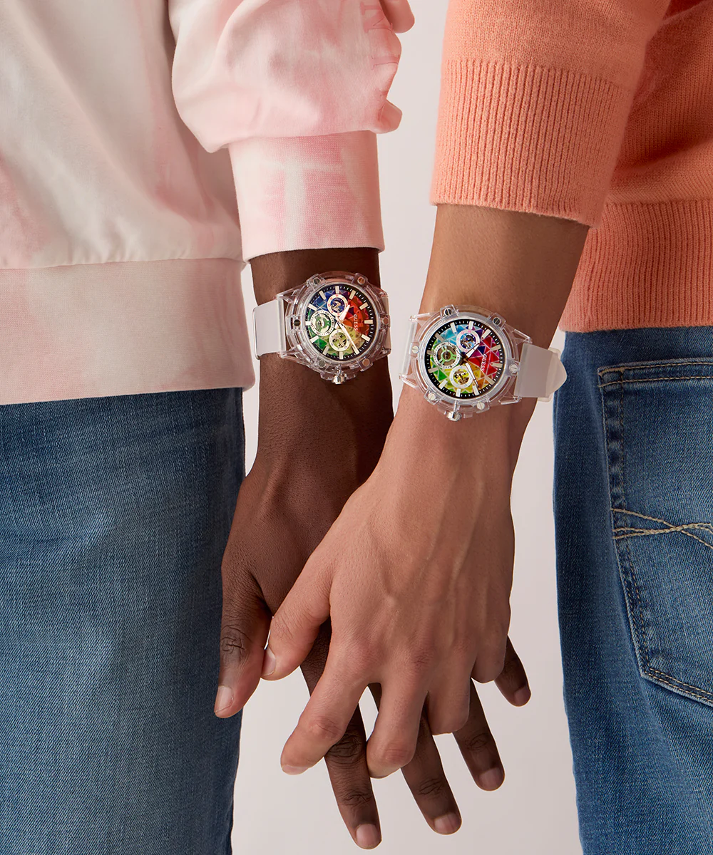 GUESS Pride Limited Edition Clear Multi-function Watch