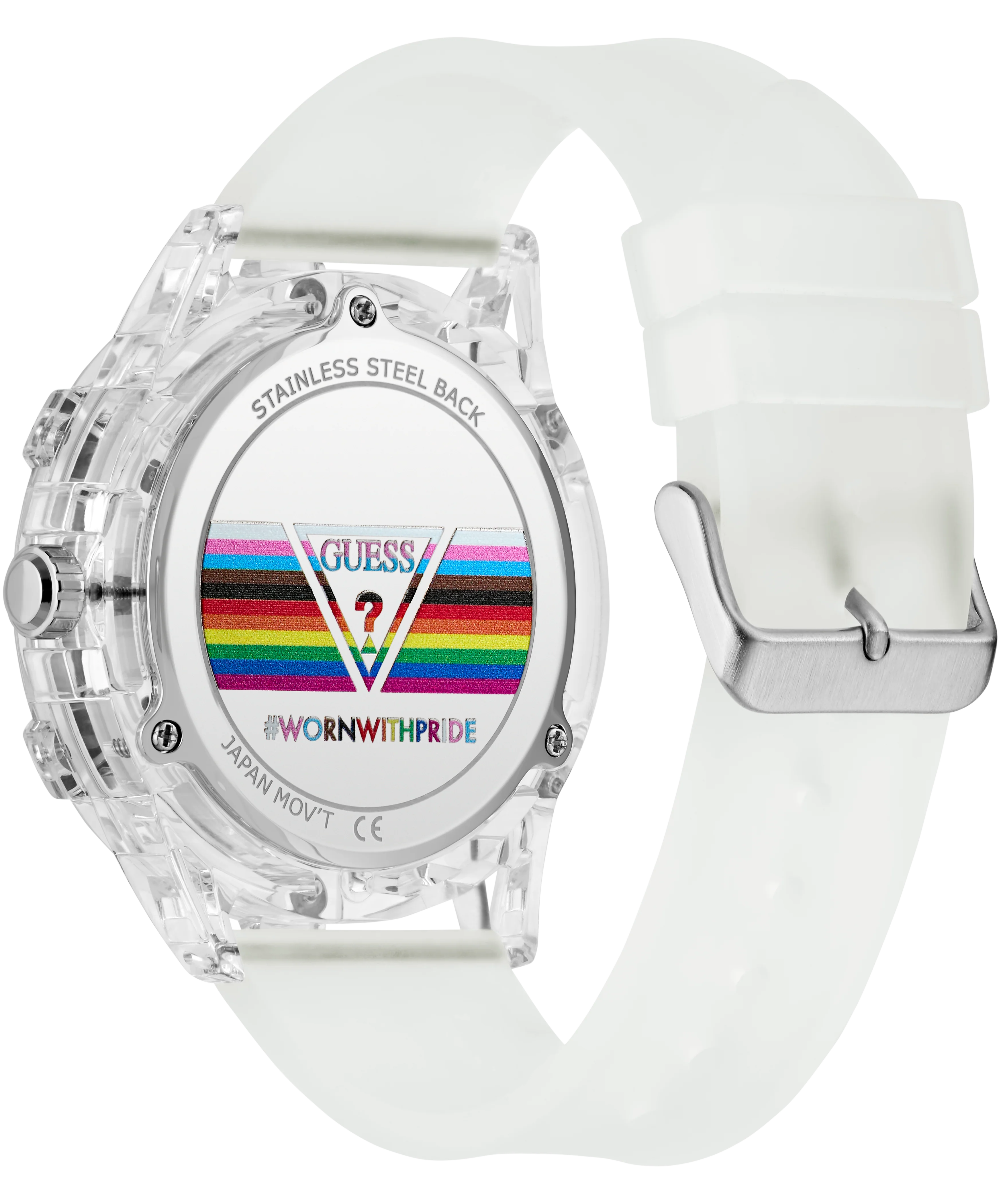 GUESS Pride Limited Edition Clear Multi-function Watch