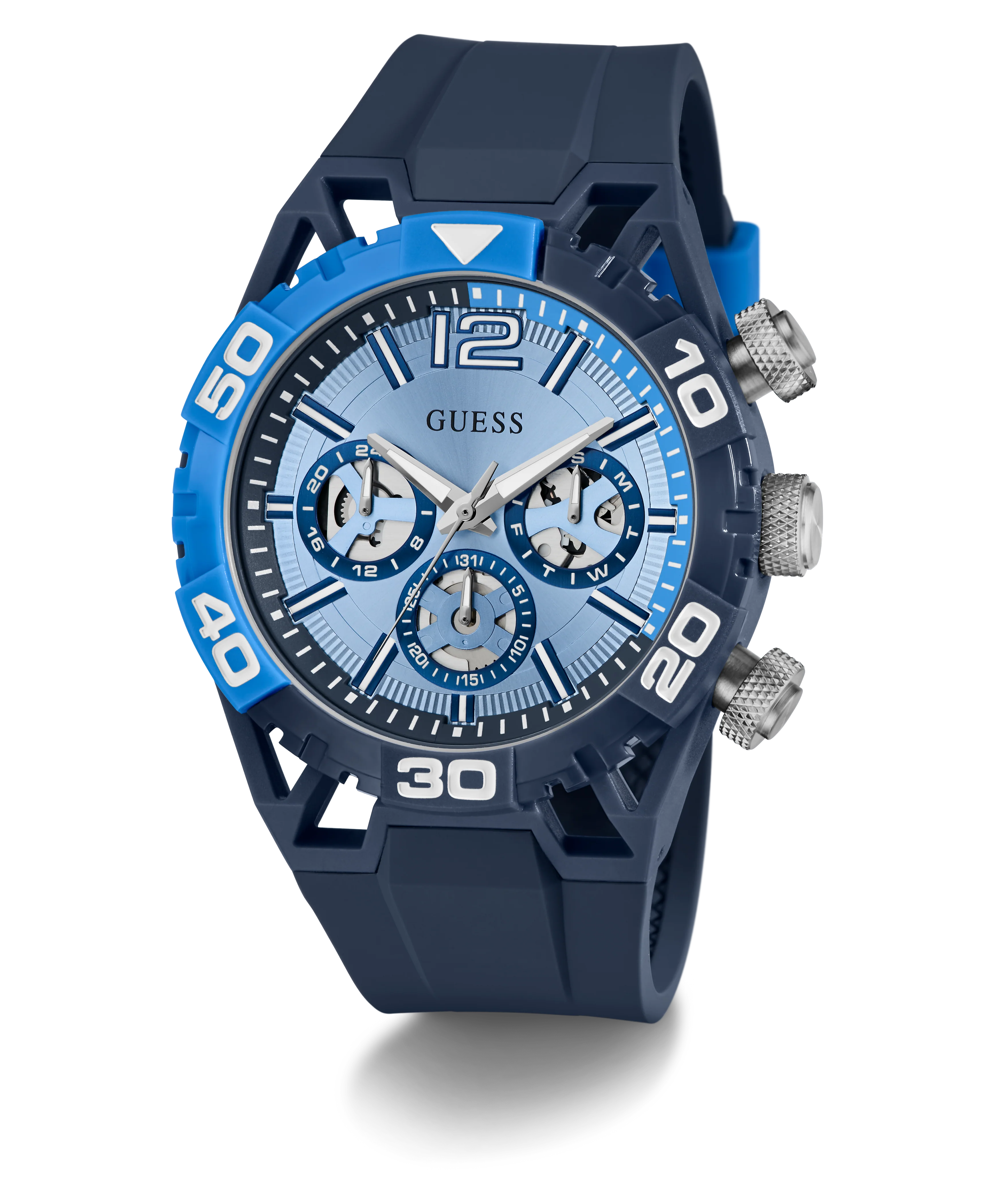 GUESS Mens Blue Multi-function Watch