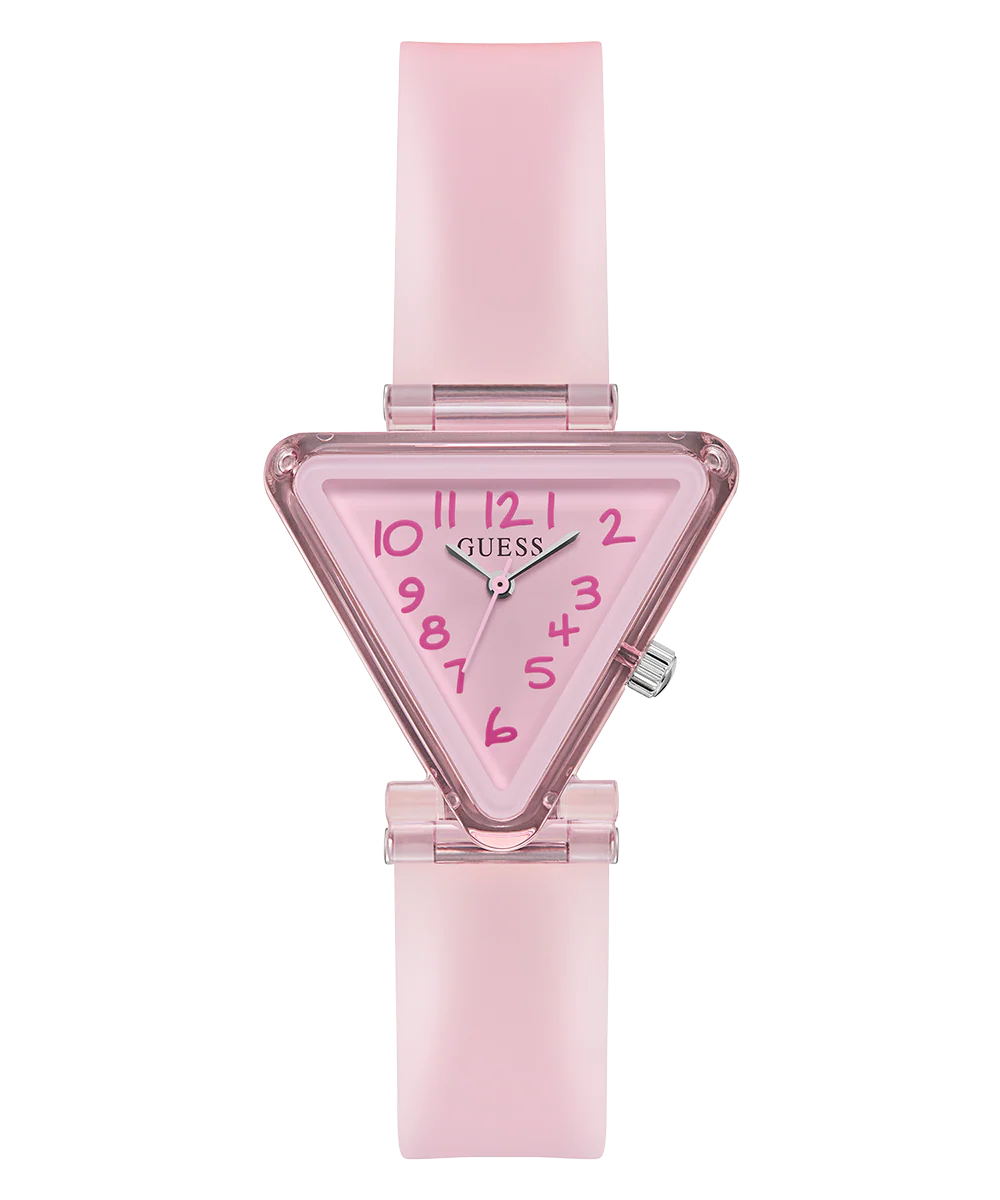 GUESS Kids Pink Transparent Analog Watch