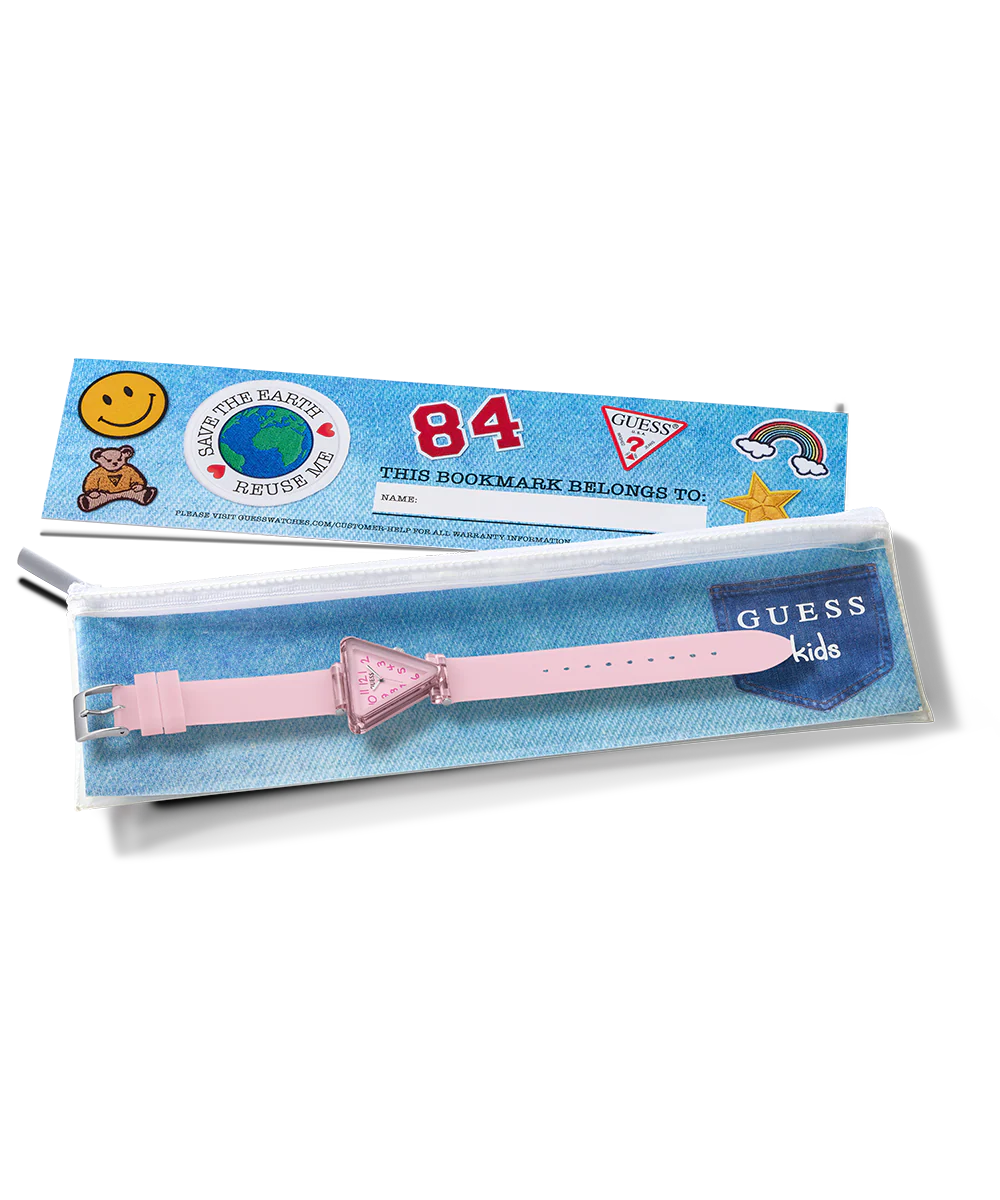 GUESS Kids Pink Transparent Analog Watch