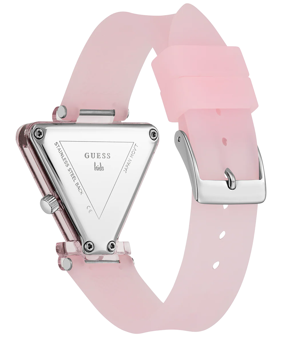 GUESS Kids Pink Transparent Analog Watch