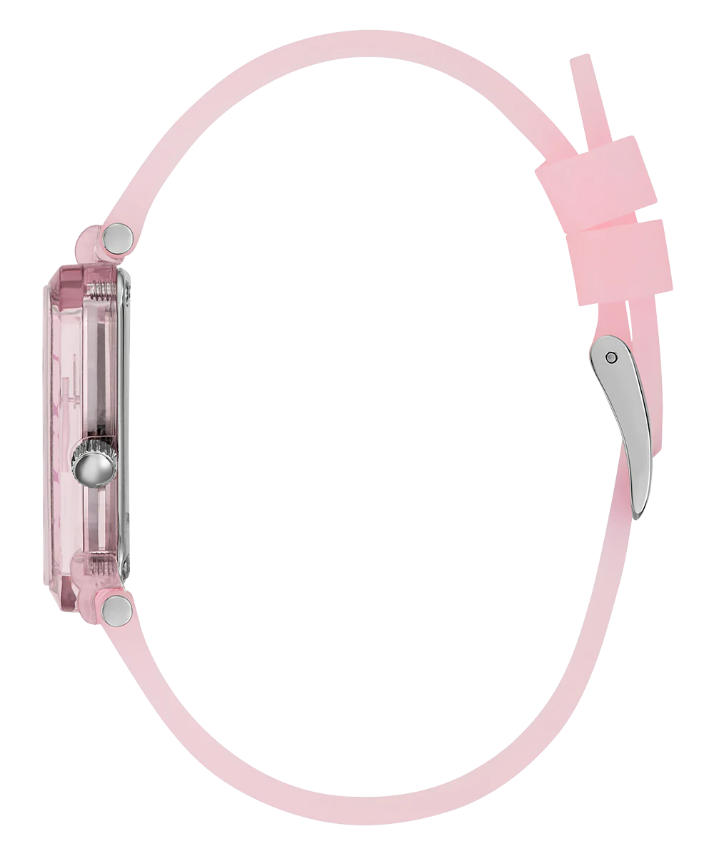 GUESS Kids Pink Transparent Analog Watch