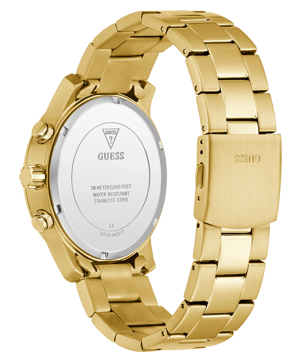 GUESS Mens Gold Tone Analog Watch