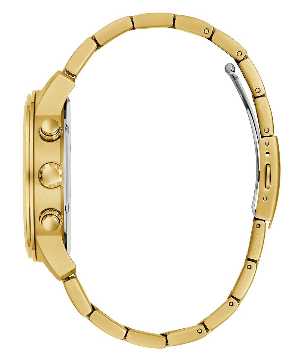 GUESS Mens Gold Tone Analog Watch