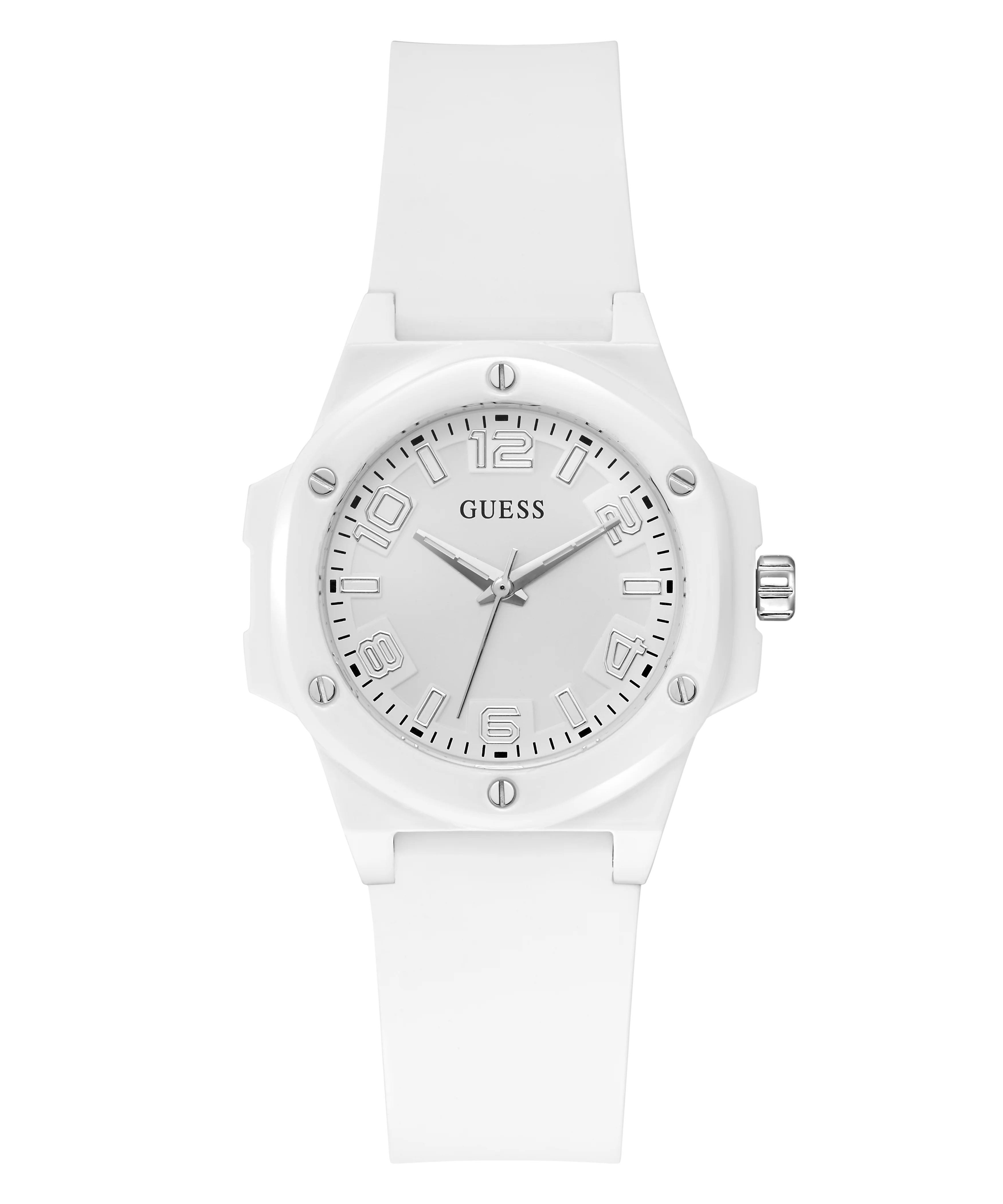 GUESS Ladies White Analog Watch