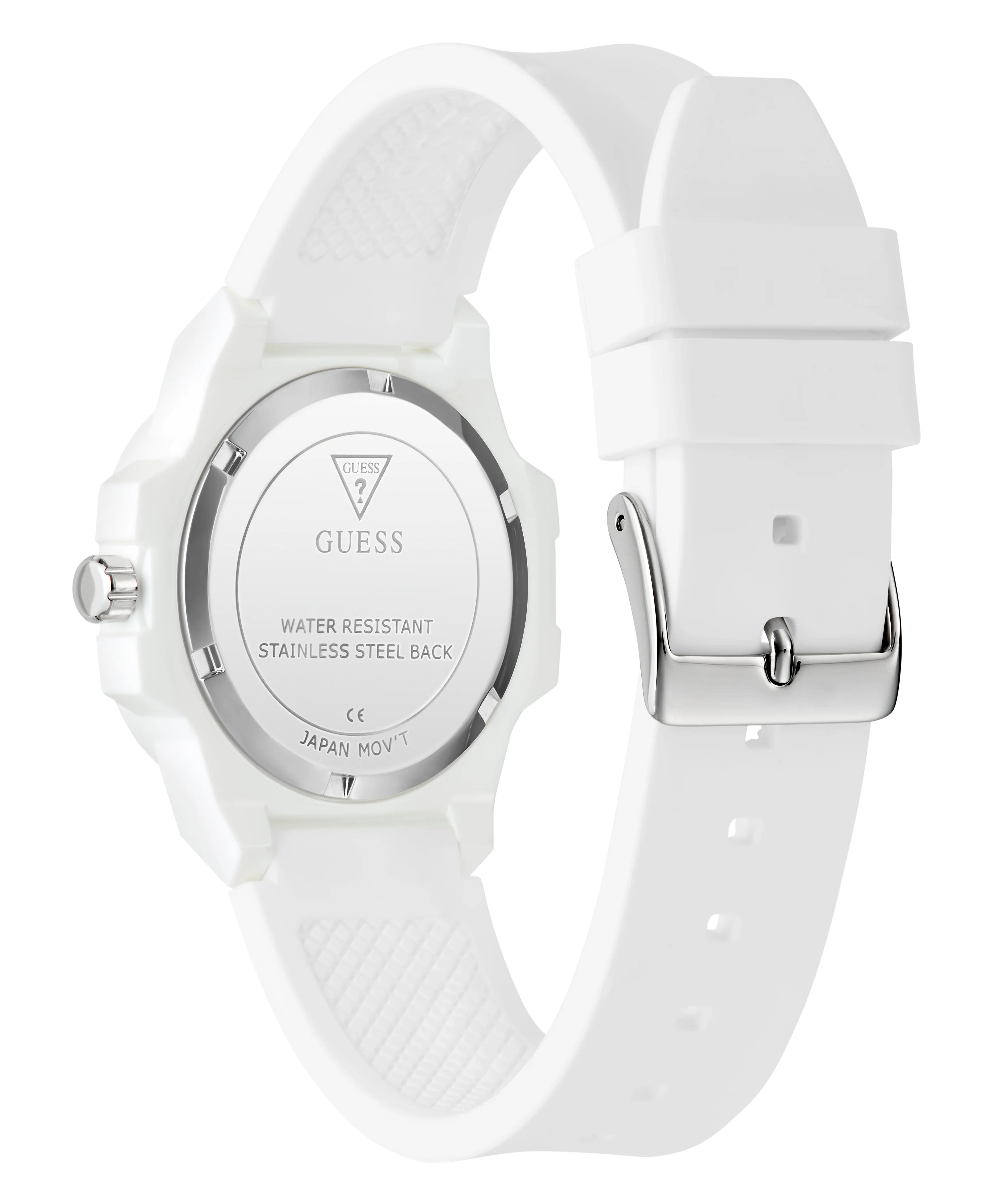 GUESS Ladies White Analog Watch