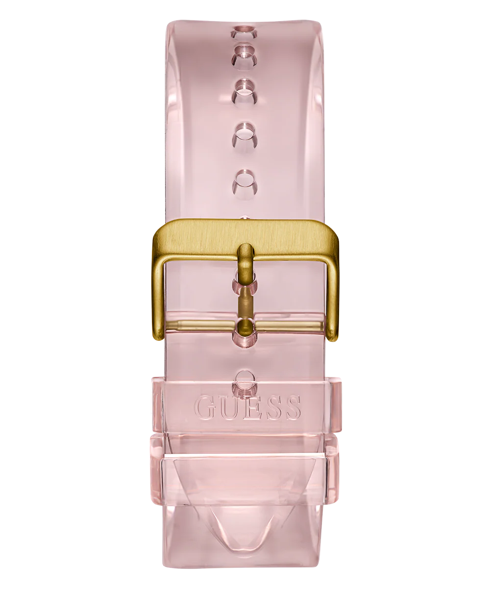 GUESS Mens Pink Clear Multi-function Watch