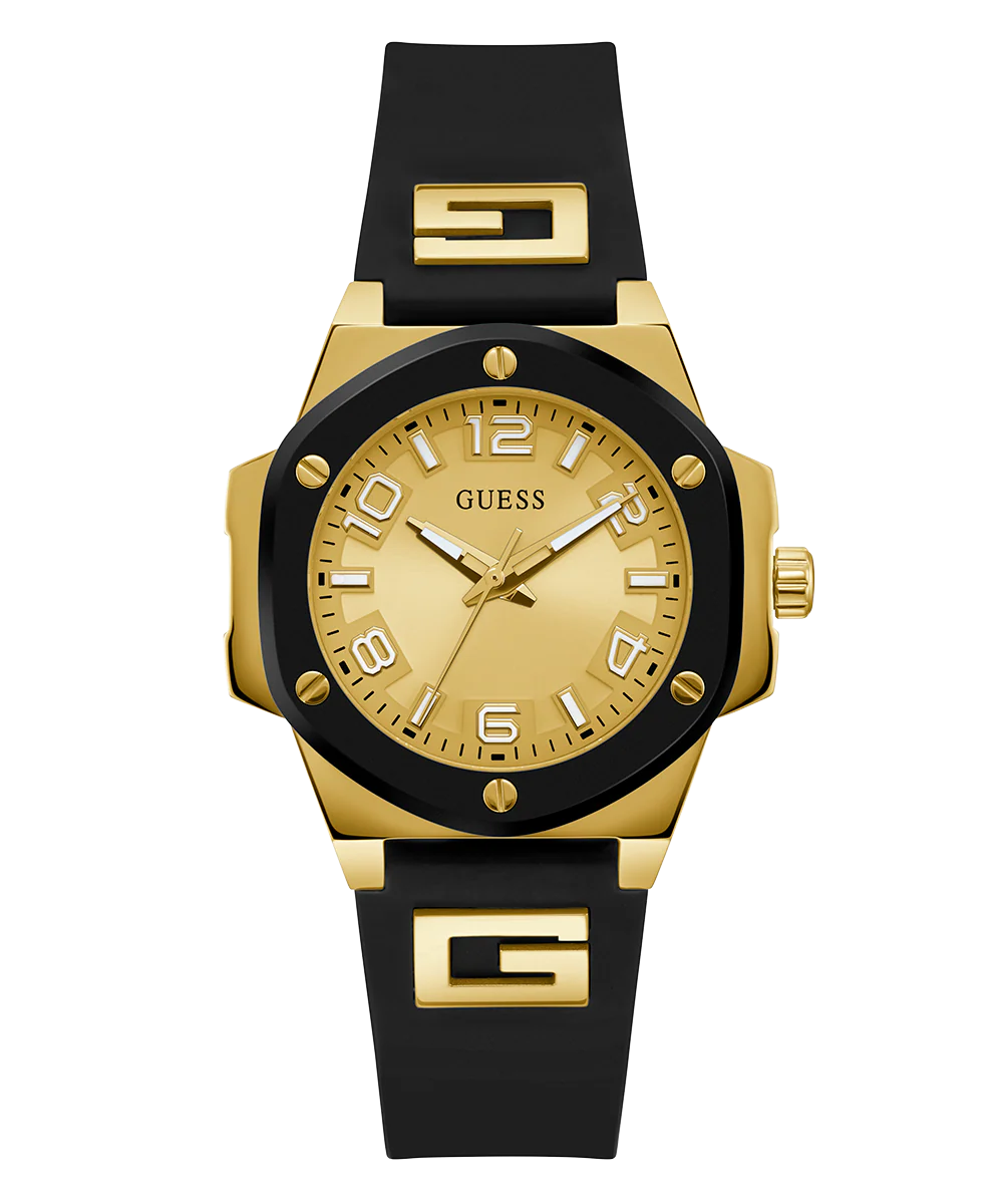GUESS Ladies Black 2-Tone Analog Watch