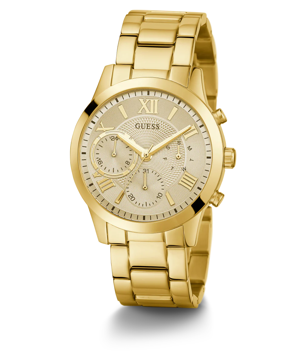GUESS Ladies Gold Tone Multi-function Watch