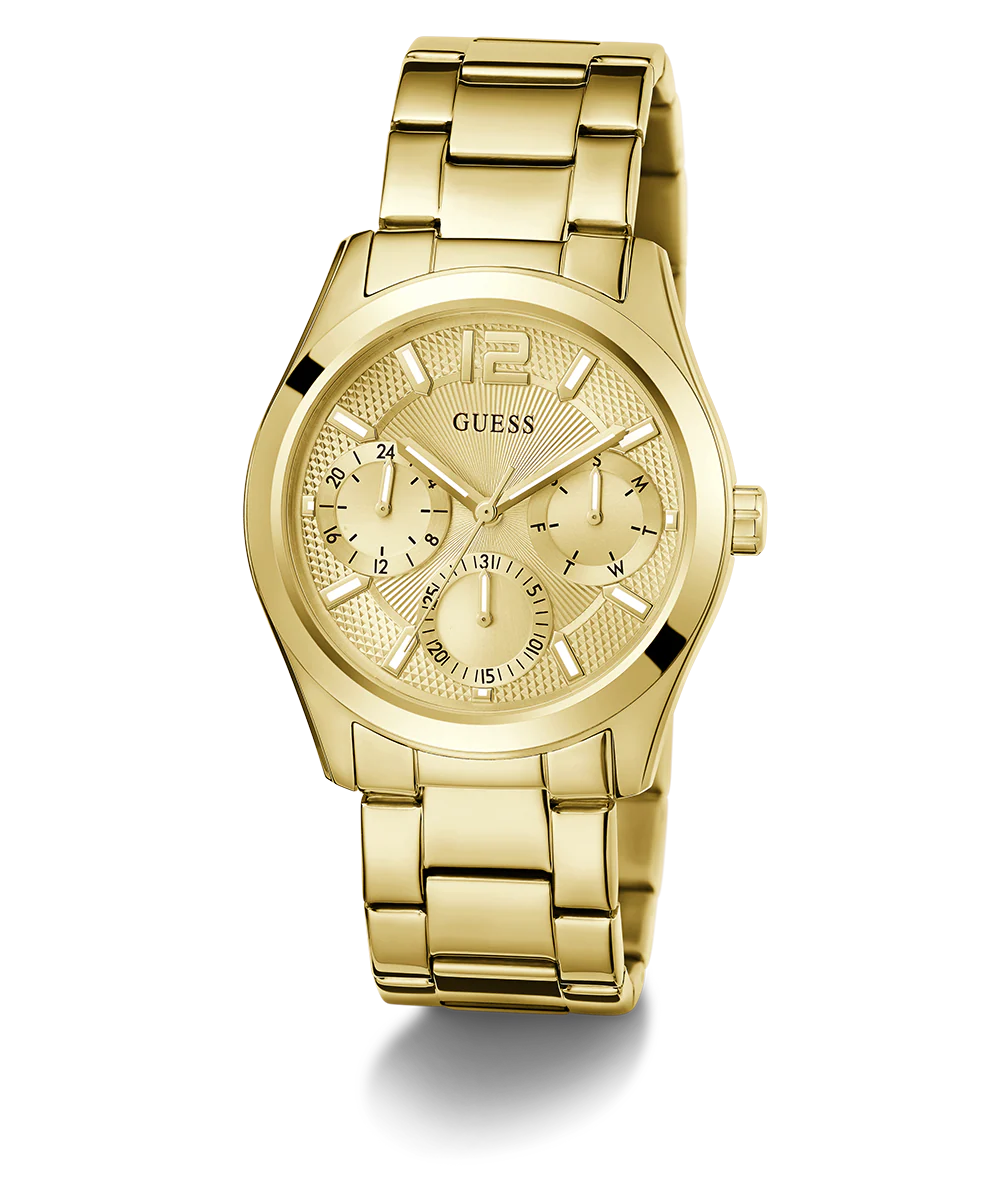 GUESS Ladies Gold Tone Multi-function Watch